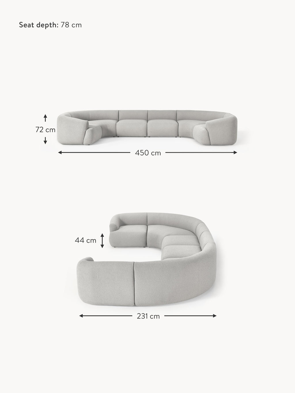 Sofia XL Modular Bouclé Sofa