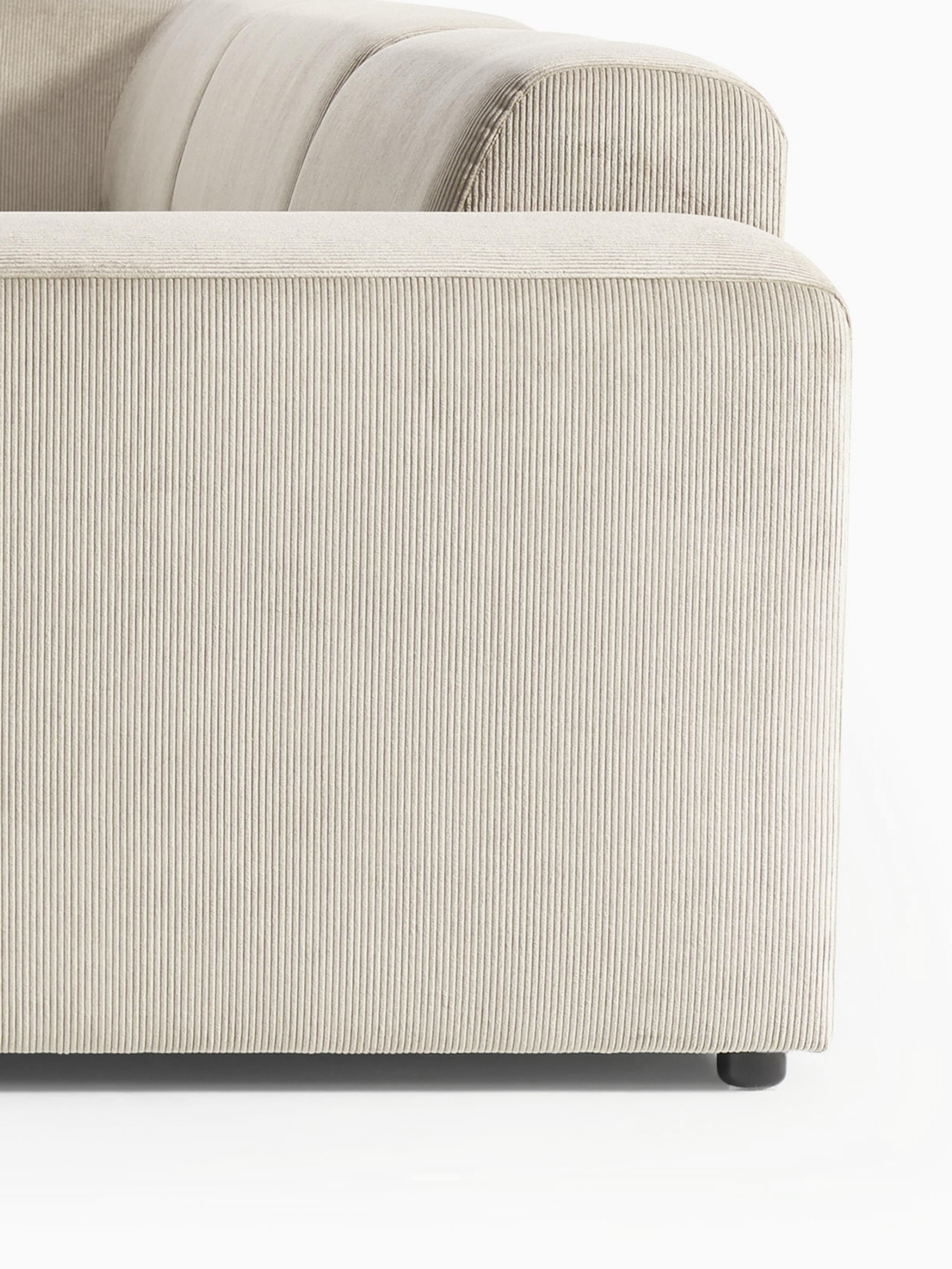 Melva XL Corduroy Corner Sofa