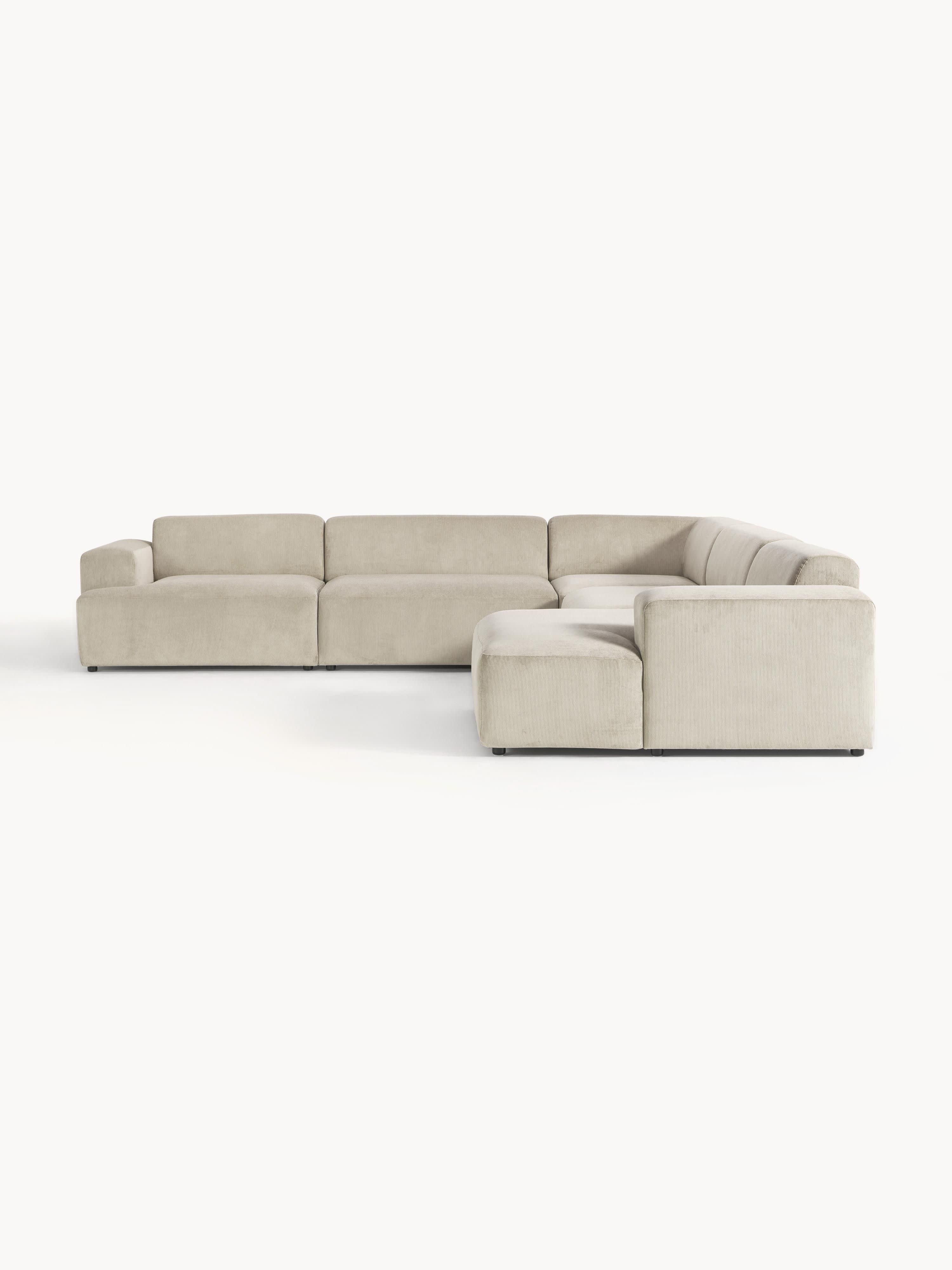 Melva XL Corduroy Corner Sofa
