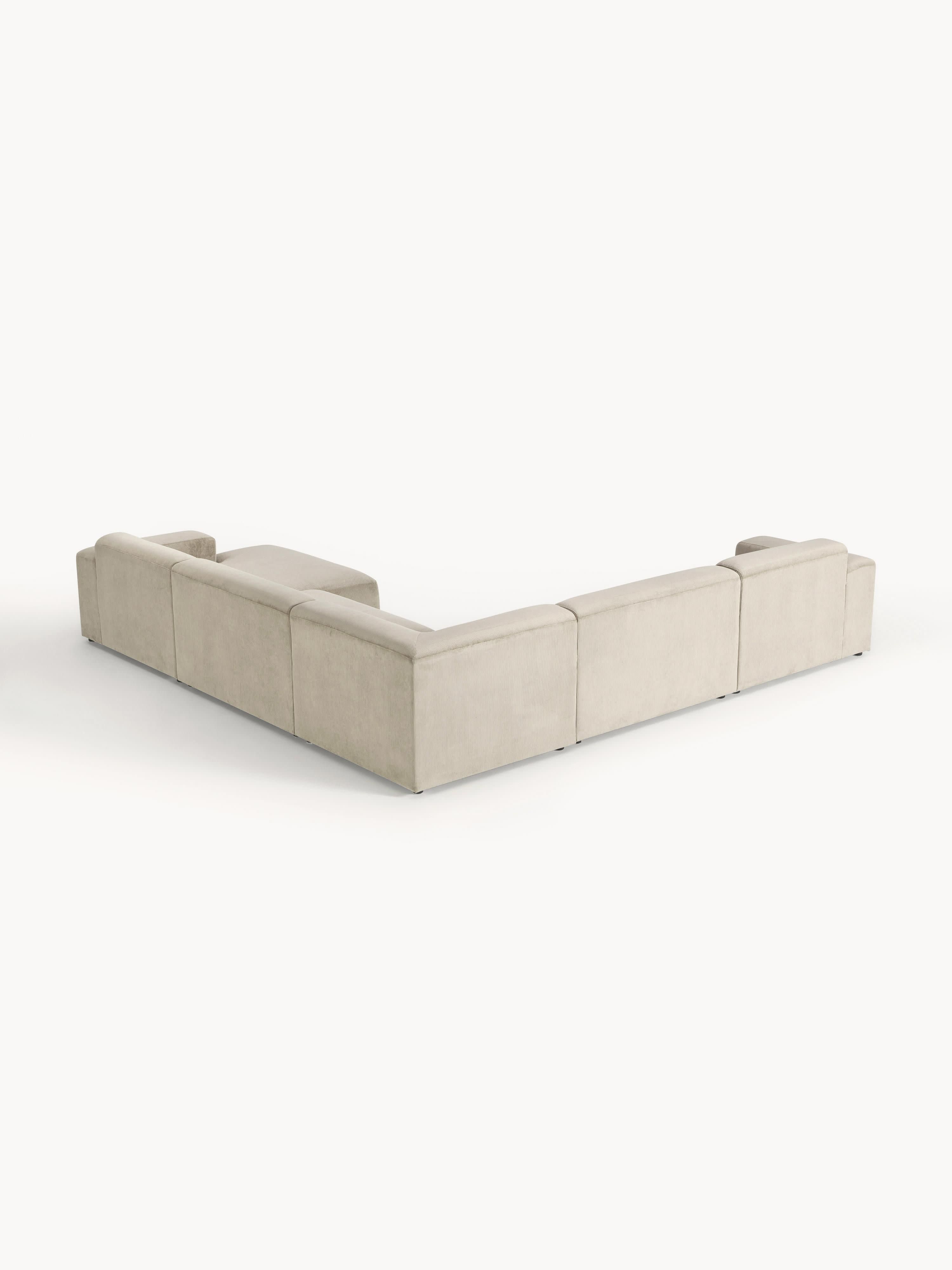 Melva XL Corduroy Corner Sofa