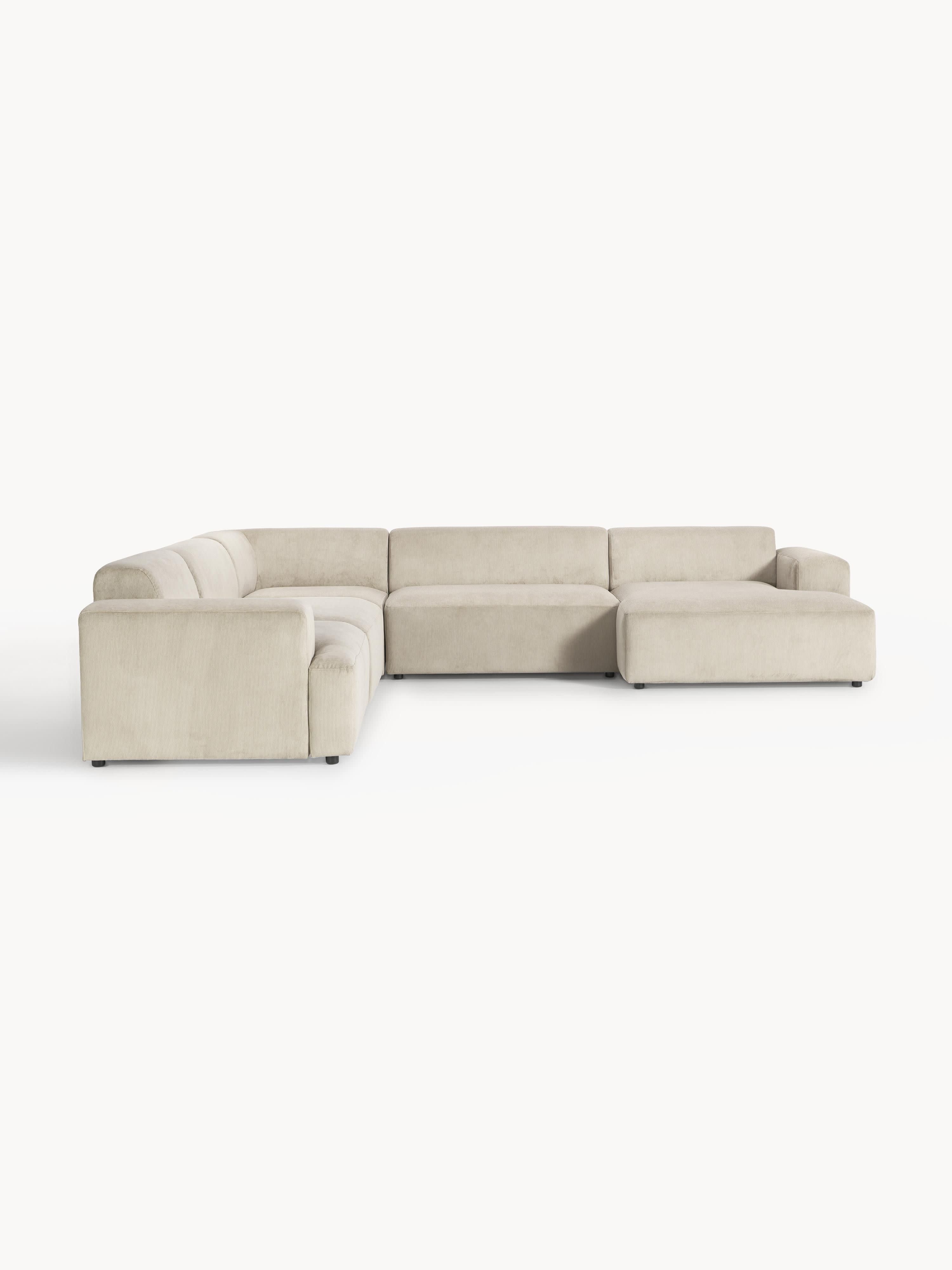 Melva XL Corduroy Corner Sofa