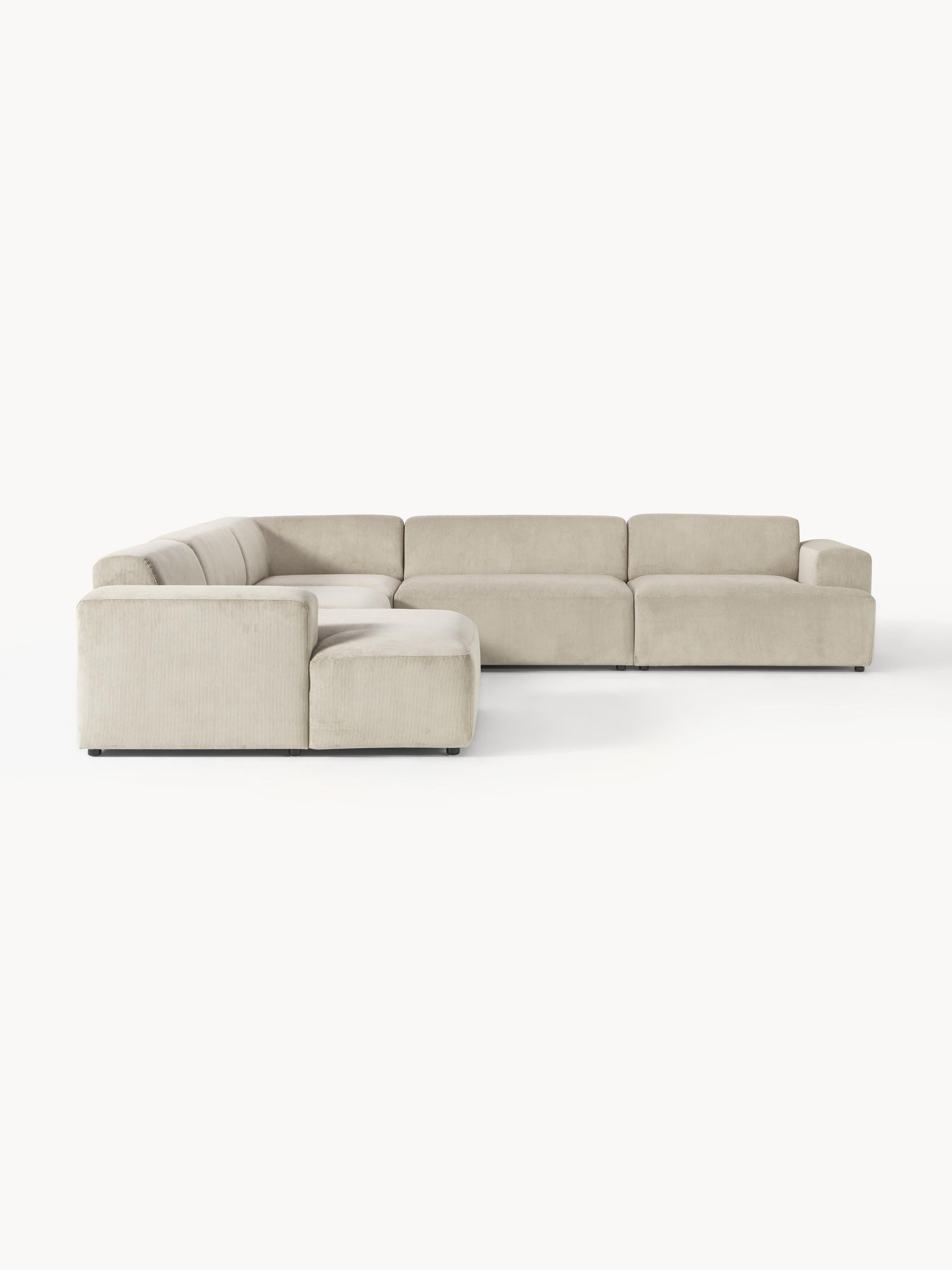 Melva XL Corduroy Corner Sofa