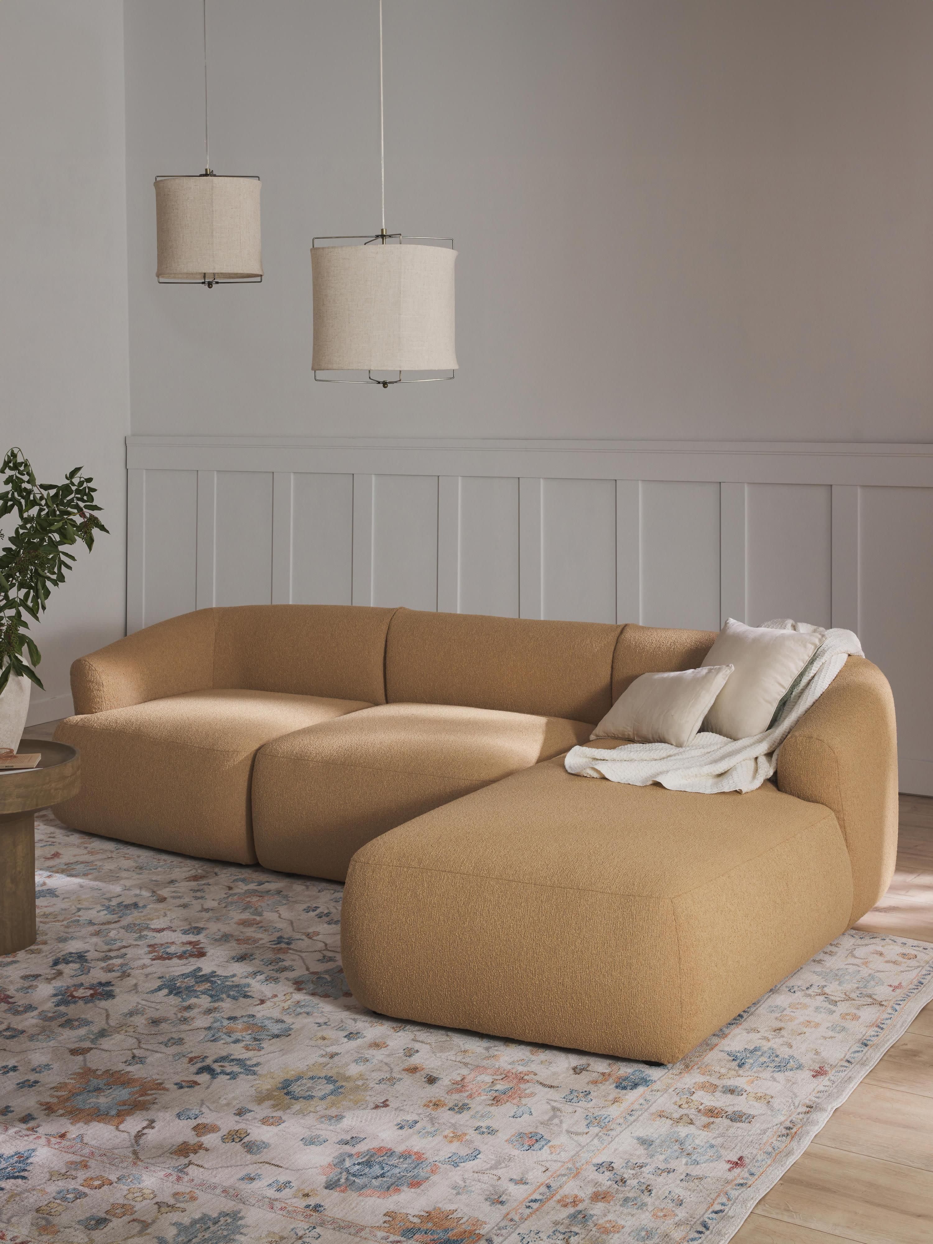 Sofia Modular Bouclé Corner Sofa (4-seater)