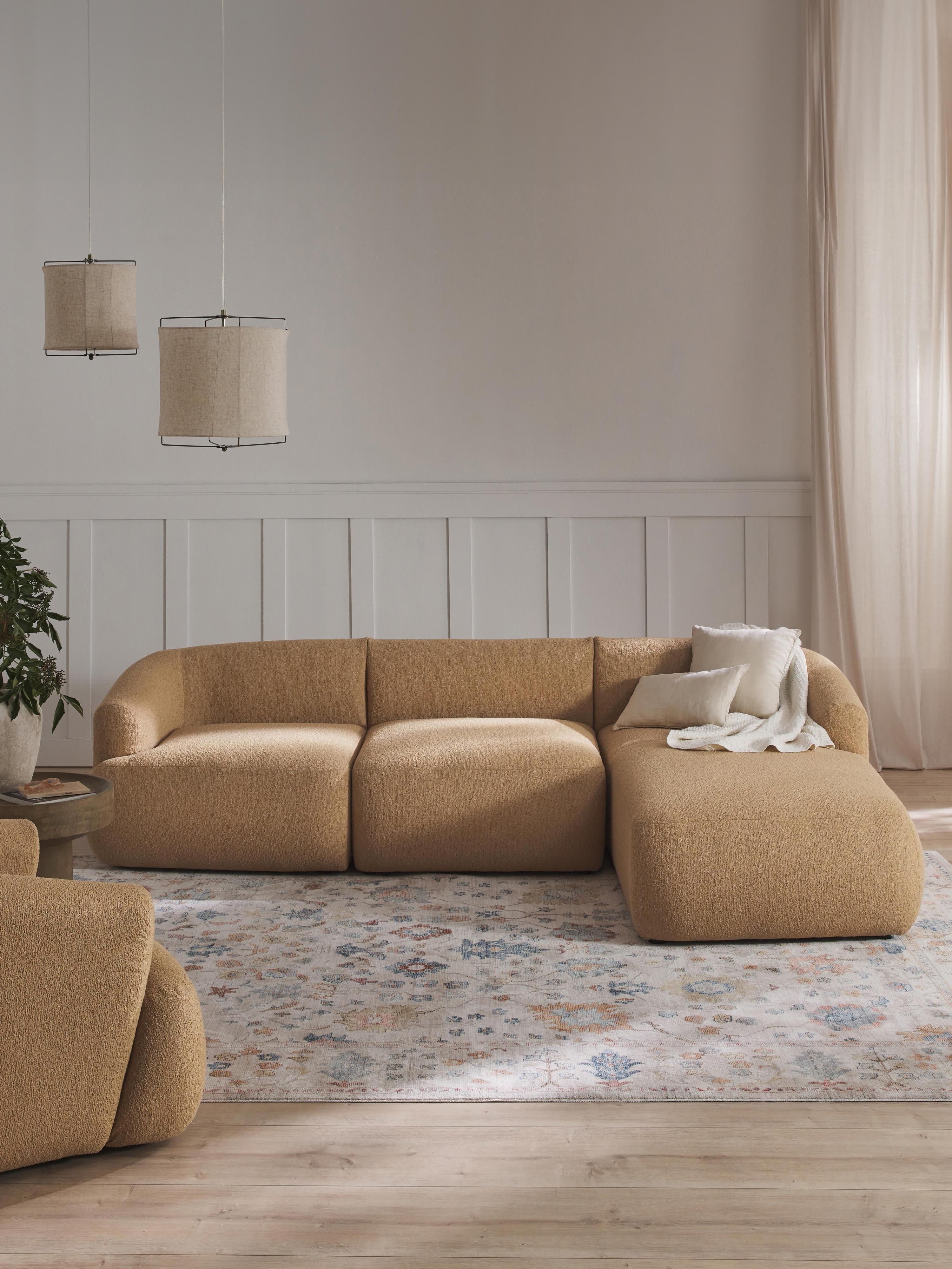 Sofia Modular Bouclé Corner Sofa (4-seater)