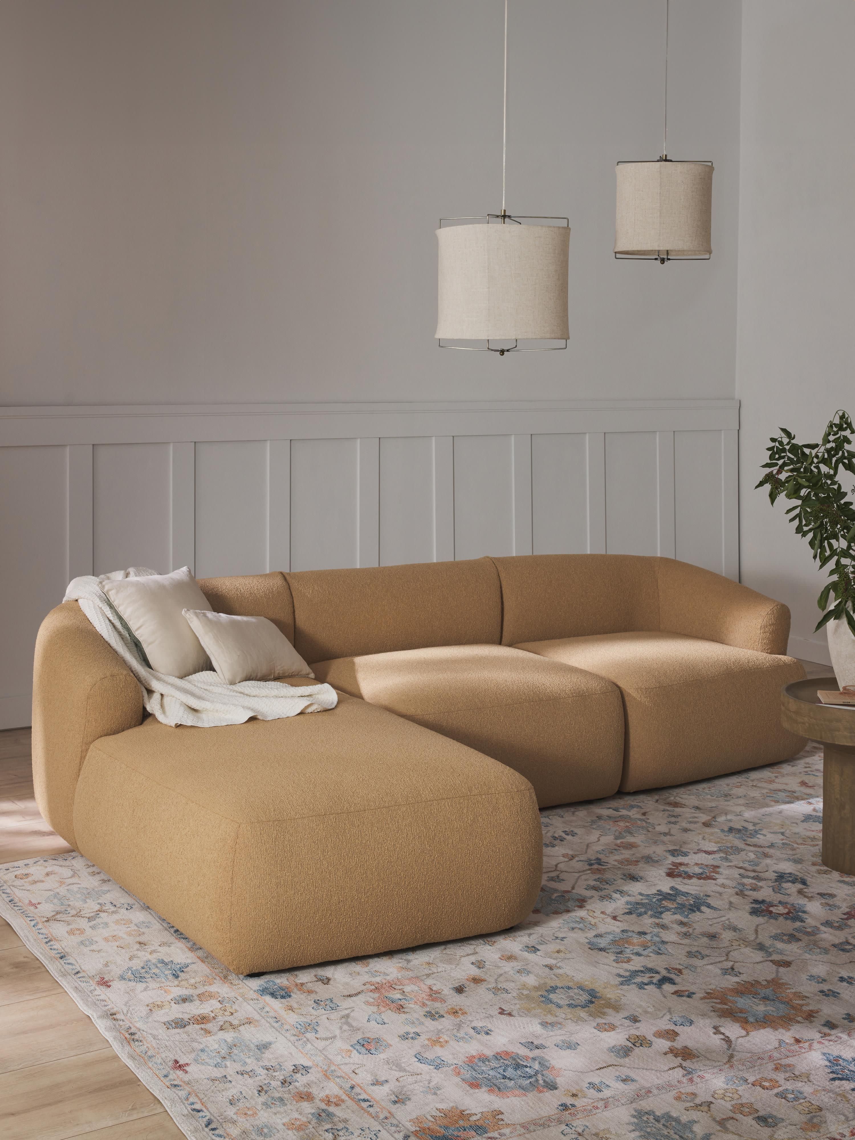 Sofia Modular Bouclé Corner Sofa (4-seater)