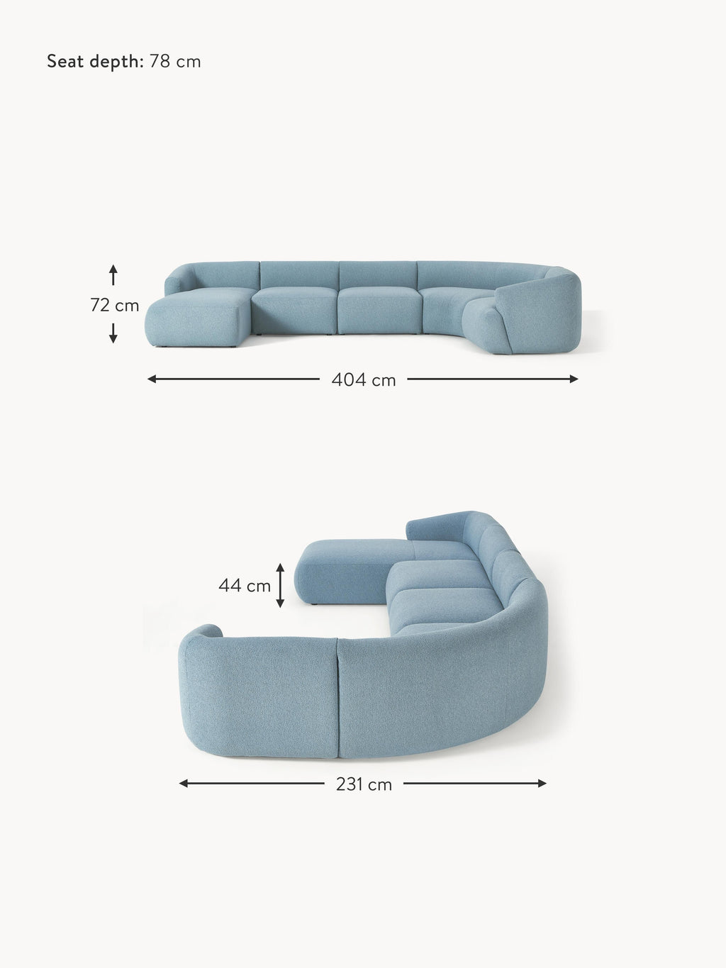 Sofia XL Modular Bouclé Sofa