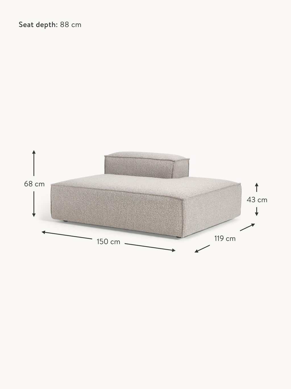Lennon Bouclé Chaise Module