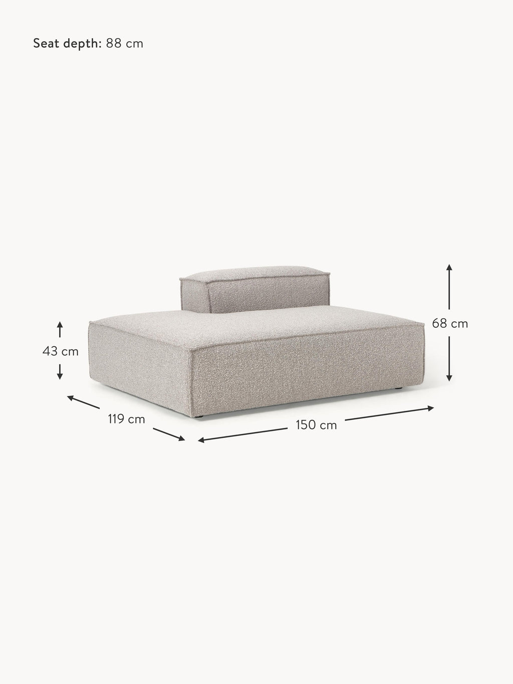 Lennon Bouclé Chaise Module