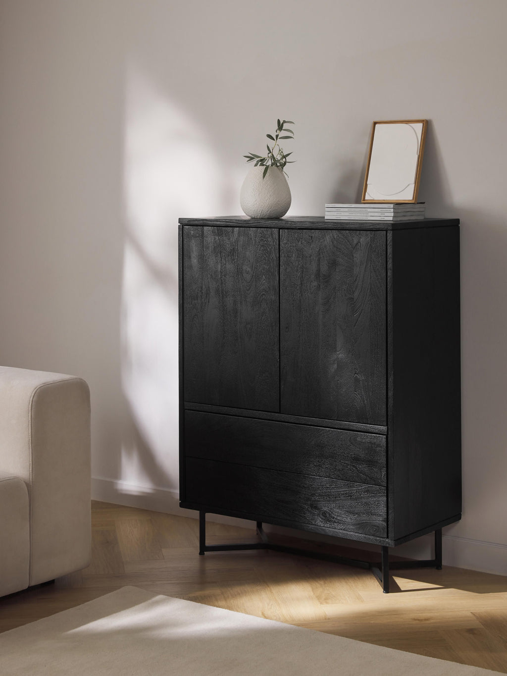 Luca Mango Wood Highboard