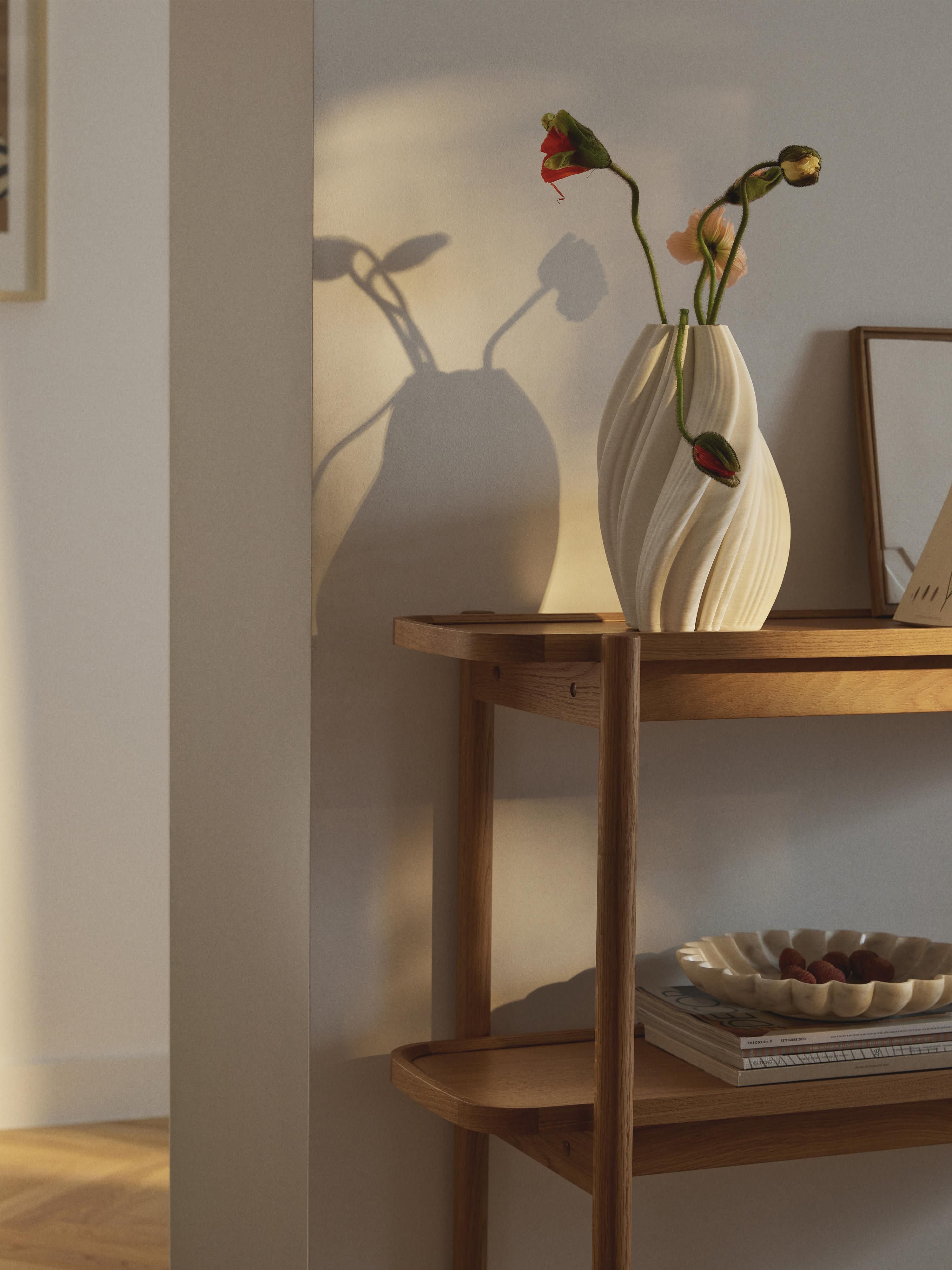 Melody 3D Printed Porcelain Vase, H 29 cm