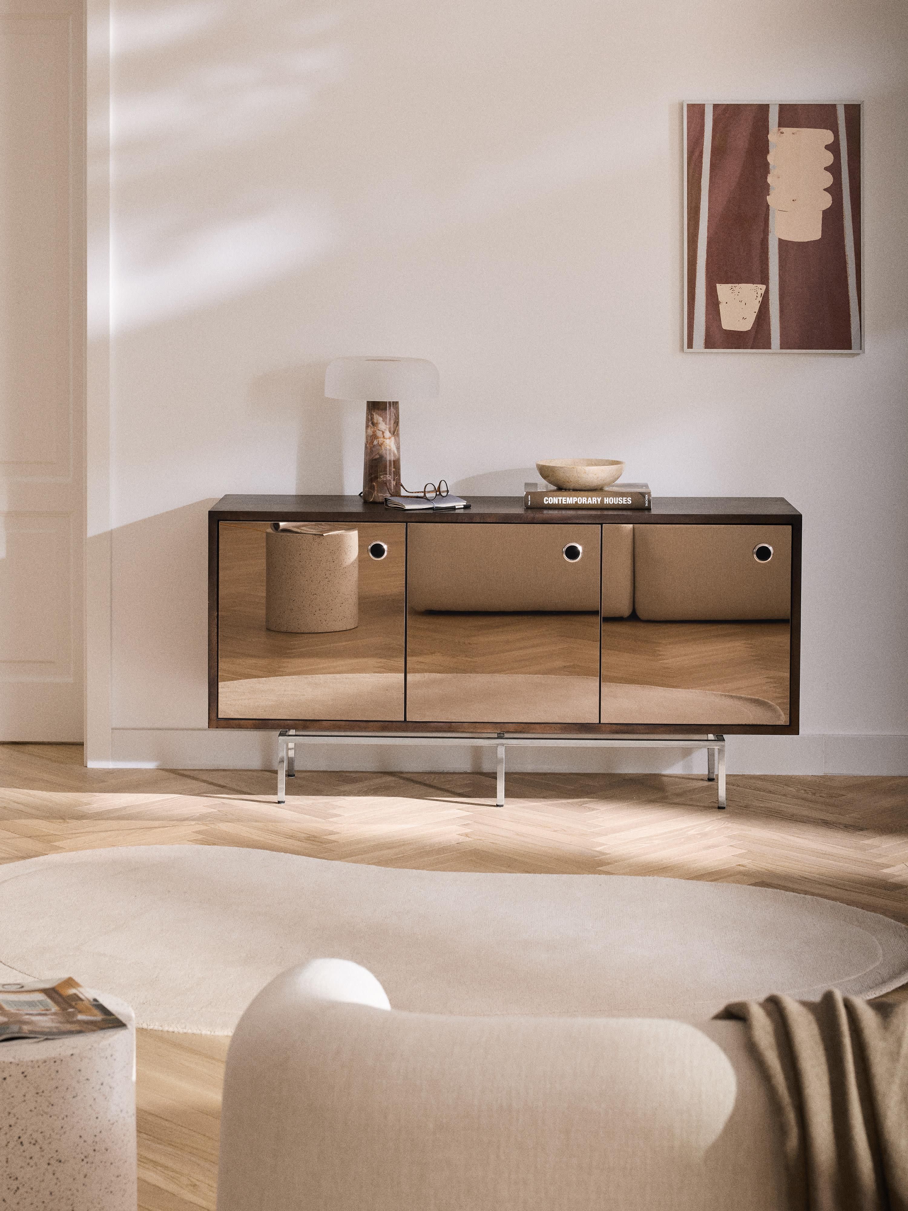 Scarlett Sideboard with Mirrored Glass Doors