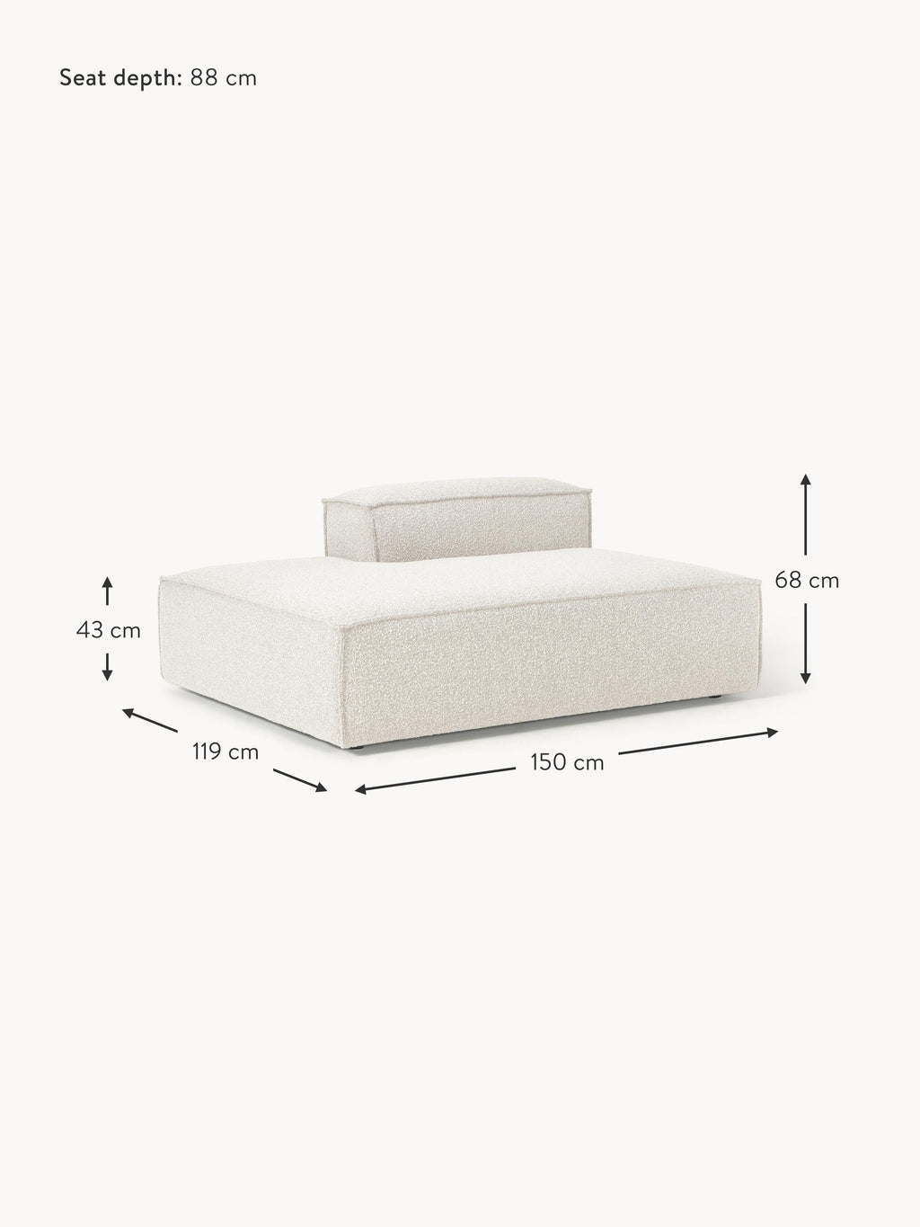 Lennon Bouclé Chaise Module