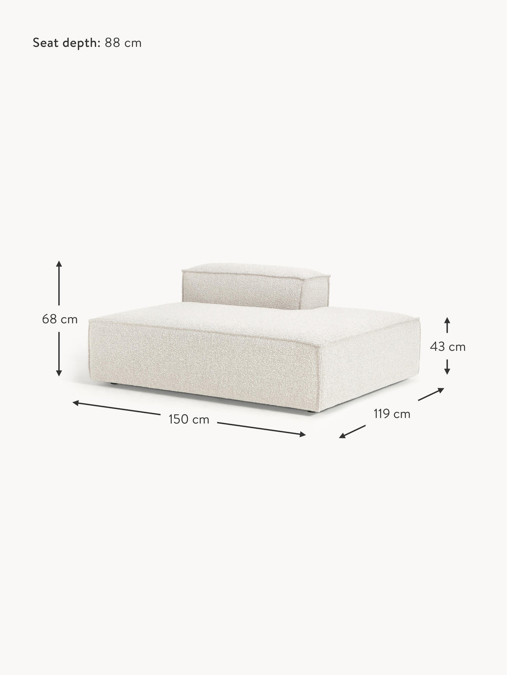 Lennon Bouclé Chaise Module