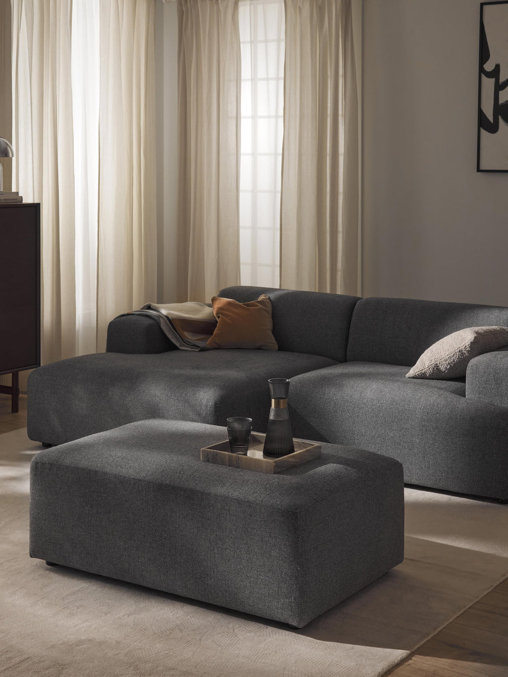 Melva XL Ottoman, W 116 x D 72 cm