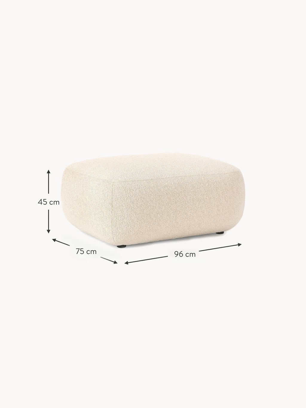 Sofia Bouclé Ottoman