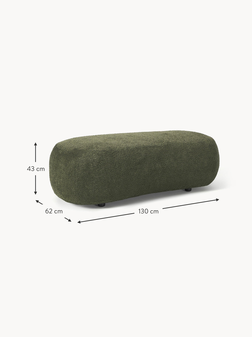 Alba Teddy-Bouclé XL Ottoman