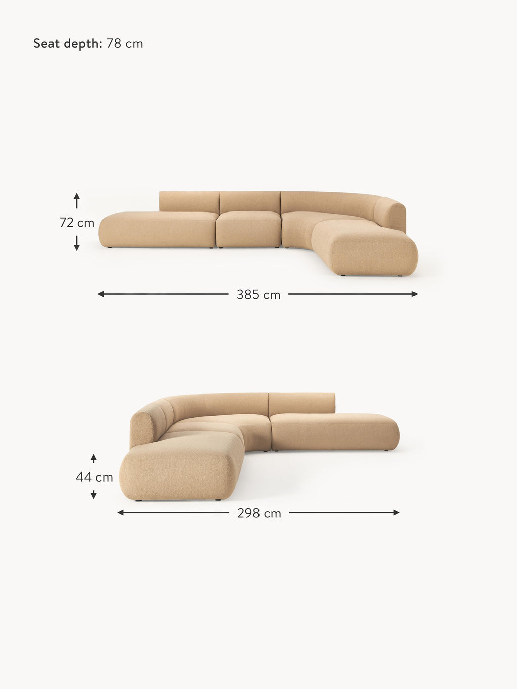 Sofia XL Modular Bouclé Corner Sofa
