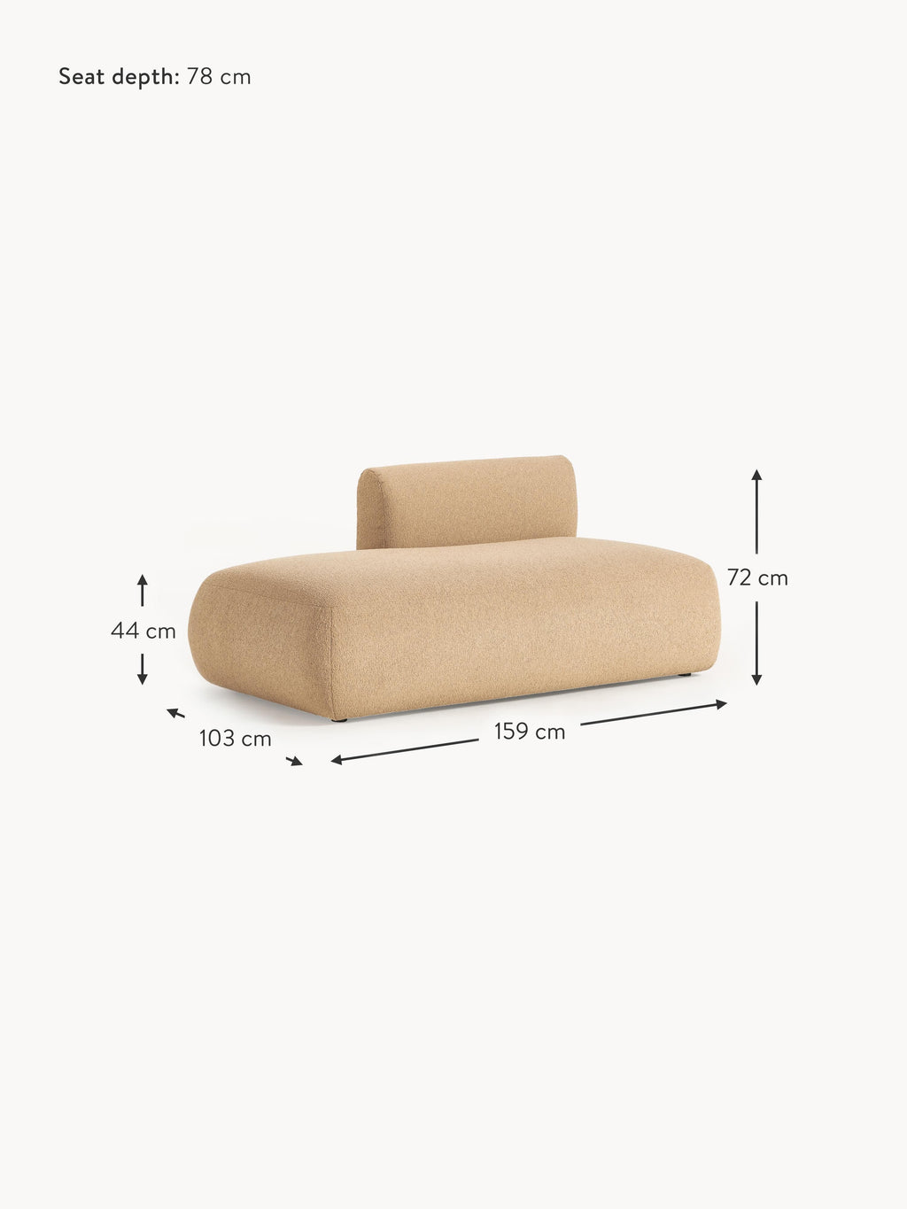 Sofia Bouclé Chaise Module