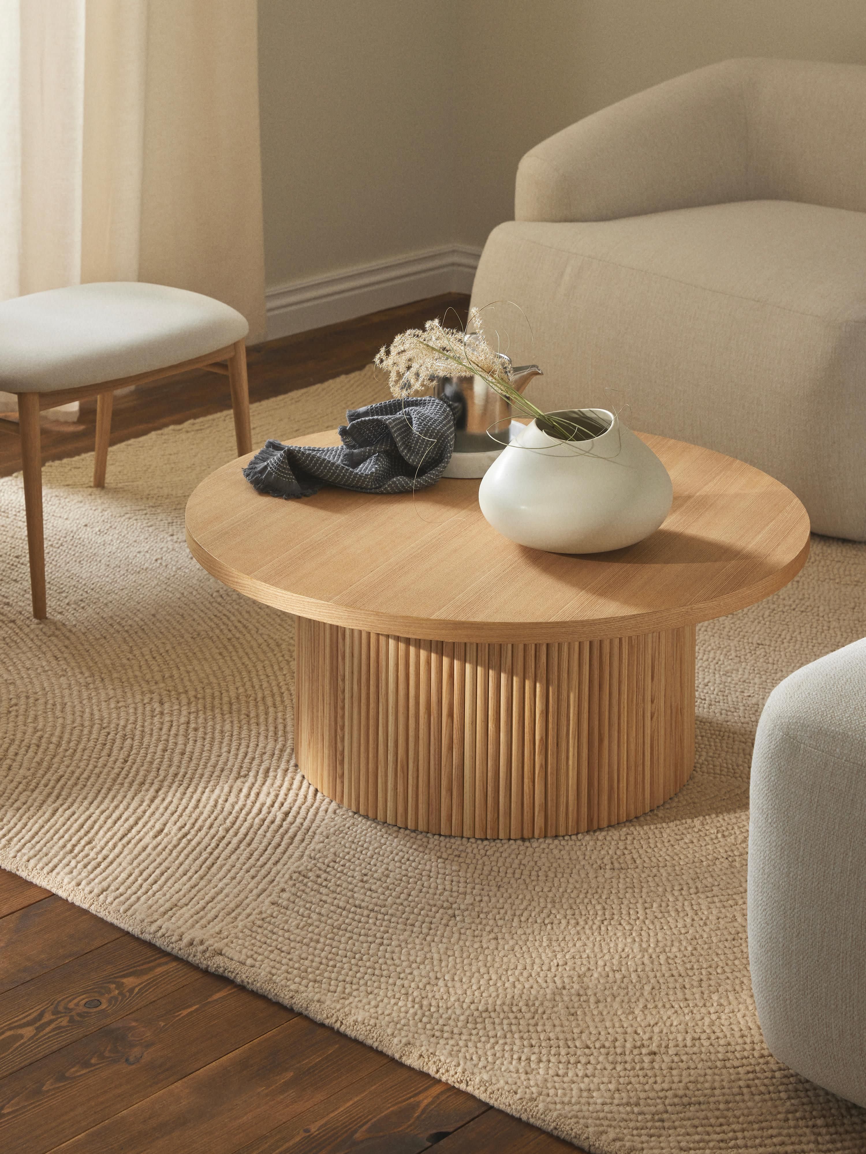 Nele Round Wooden Coffee Table