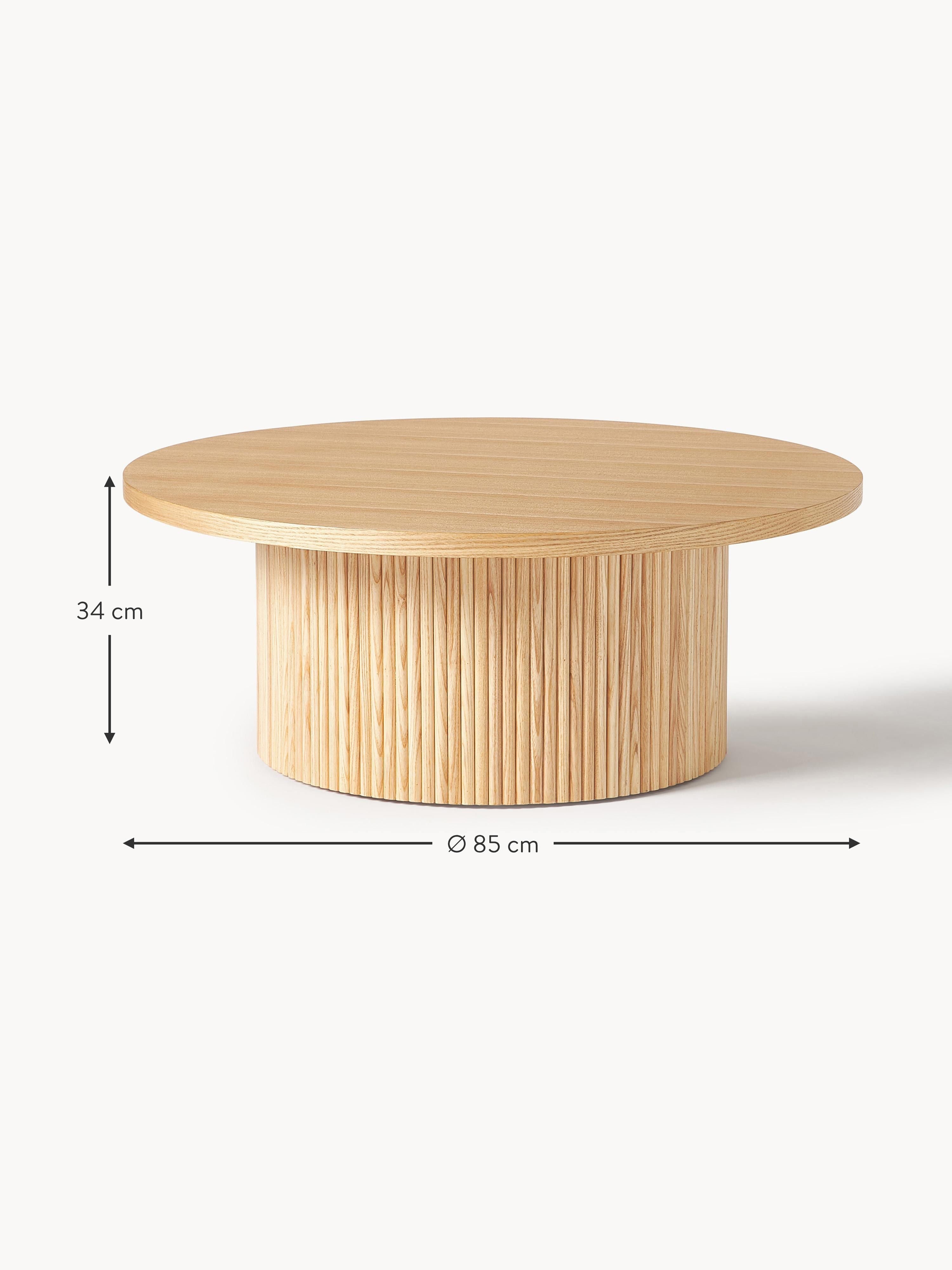 Nele Round Wooden Coffee Table