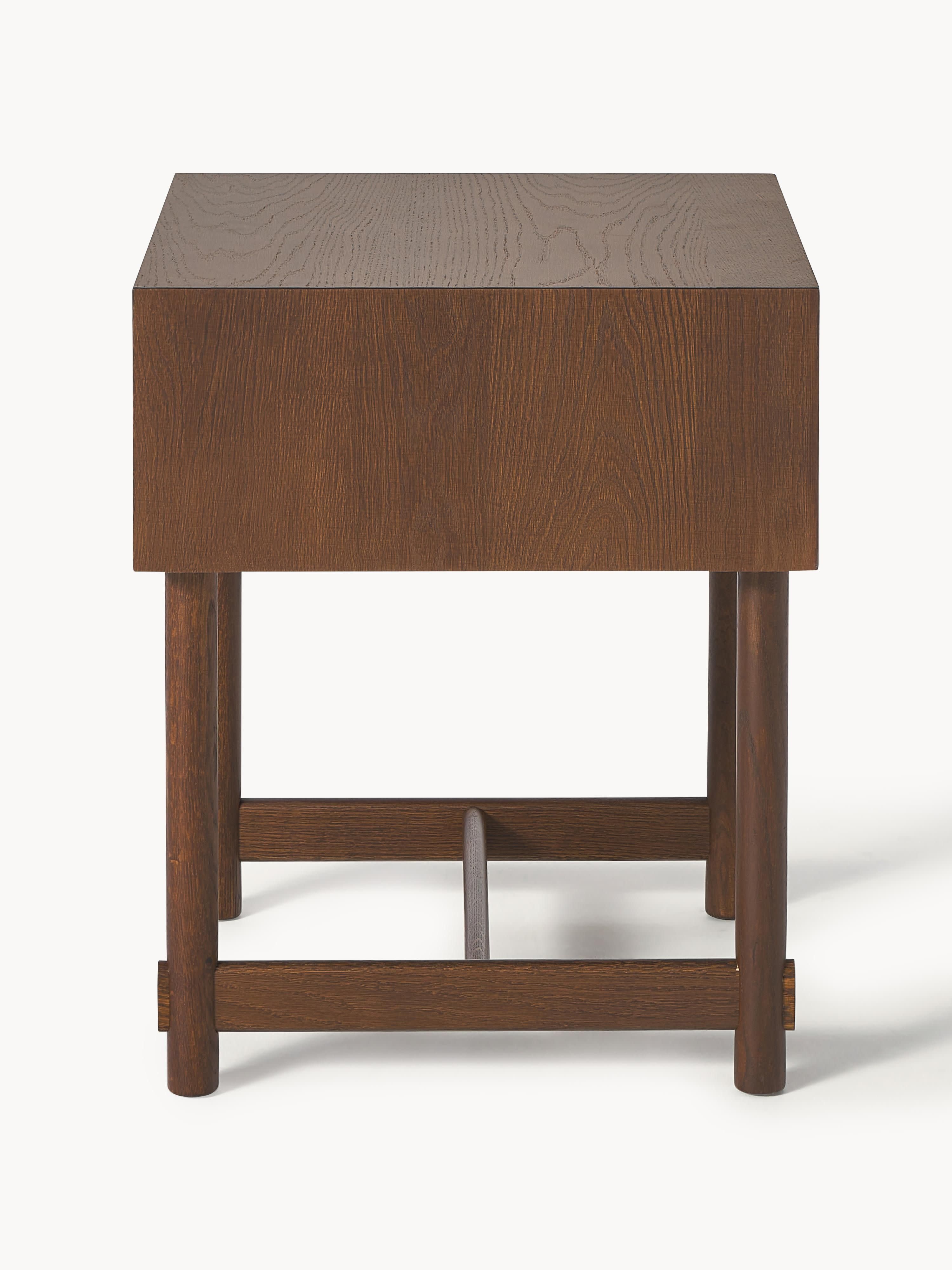 Diana Oak Wood Bedside Table with Drawer