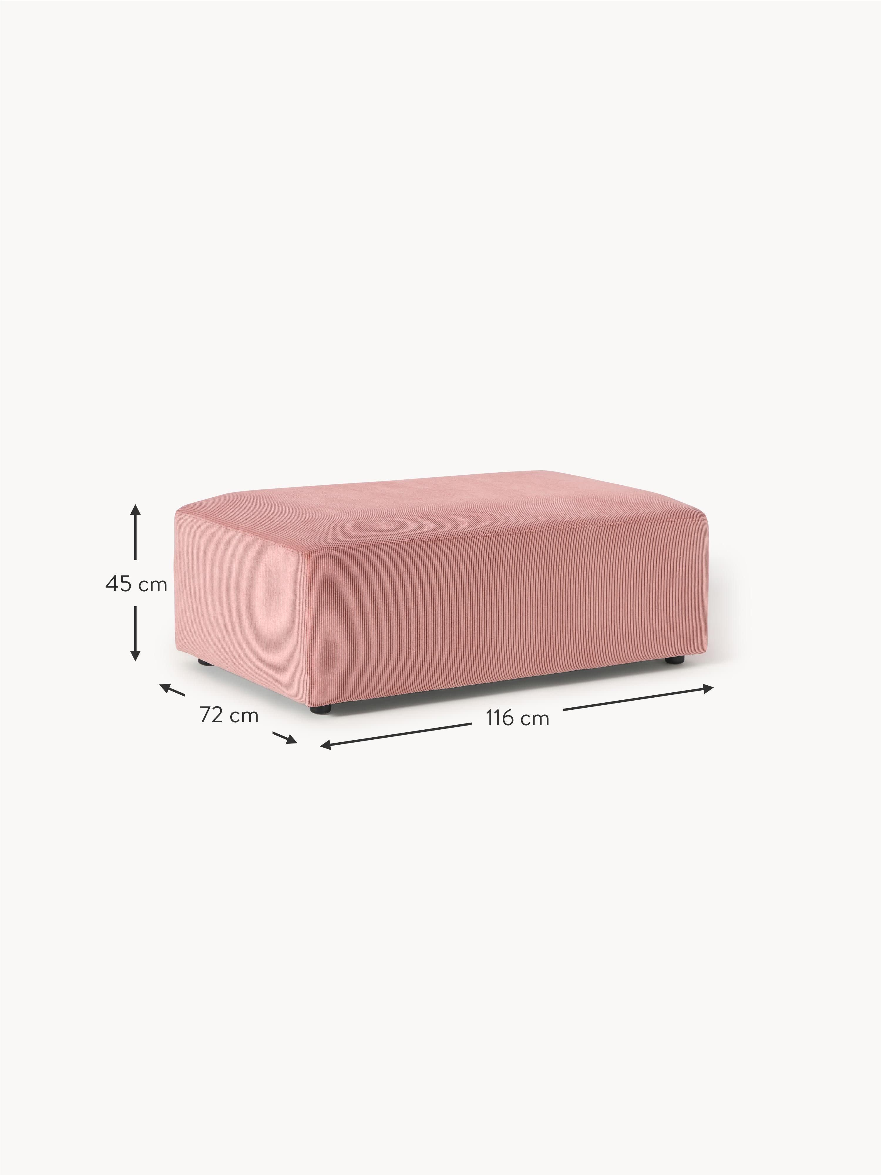 Melva Corduroy XL Ottoman, W 116 x D 72 cm