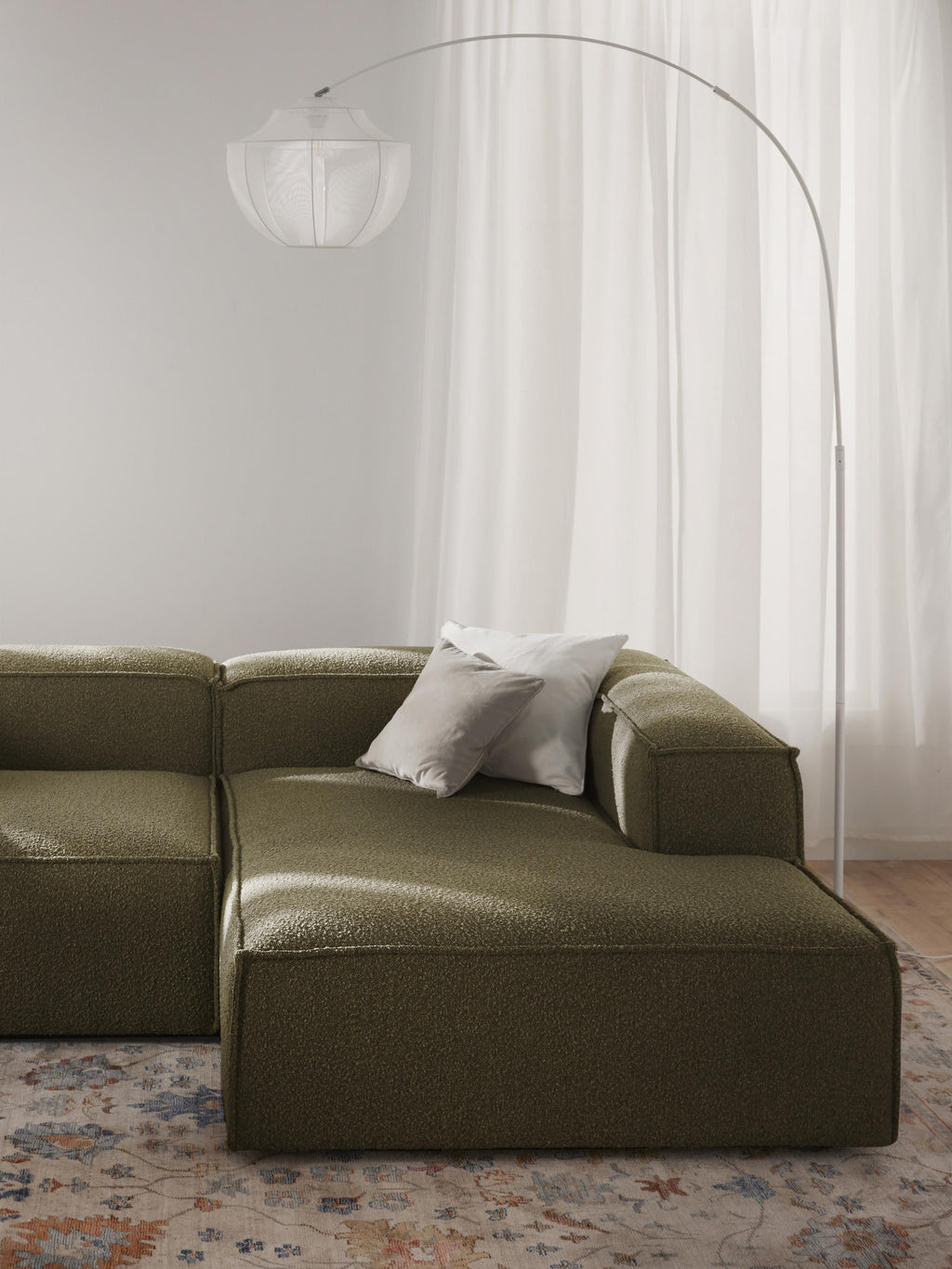 Lennon Bouclé Corner Chaise Module