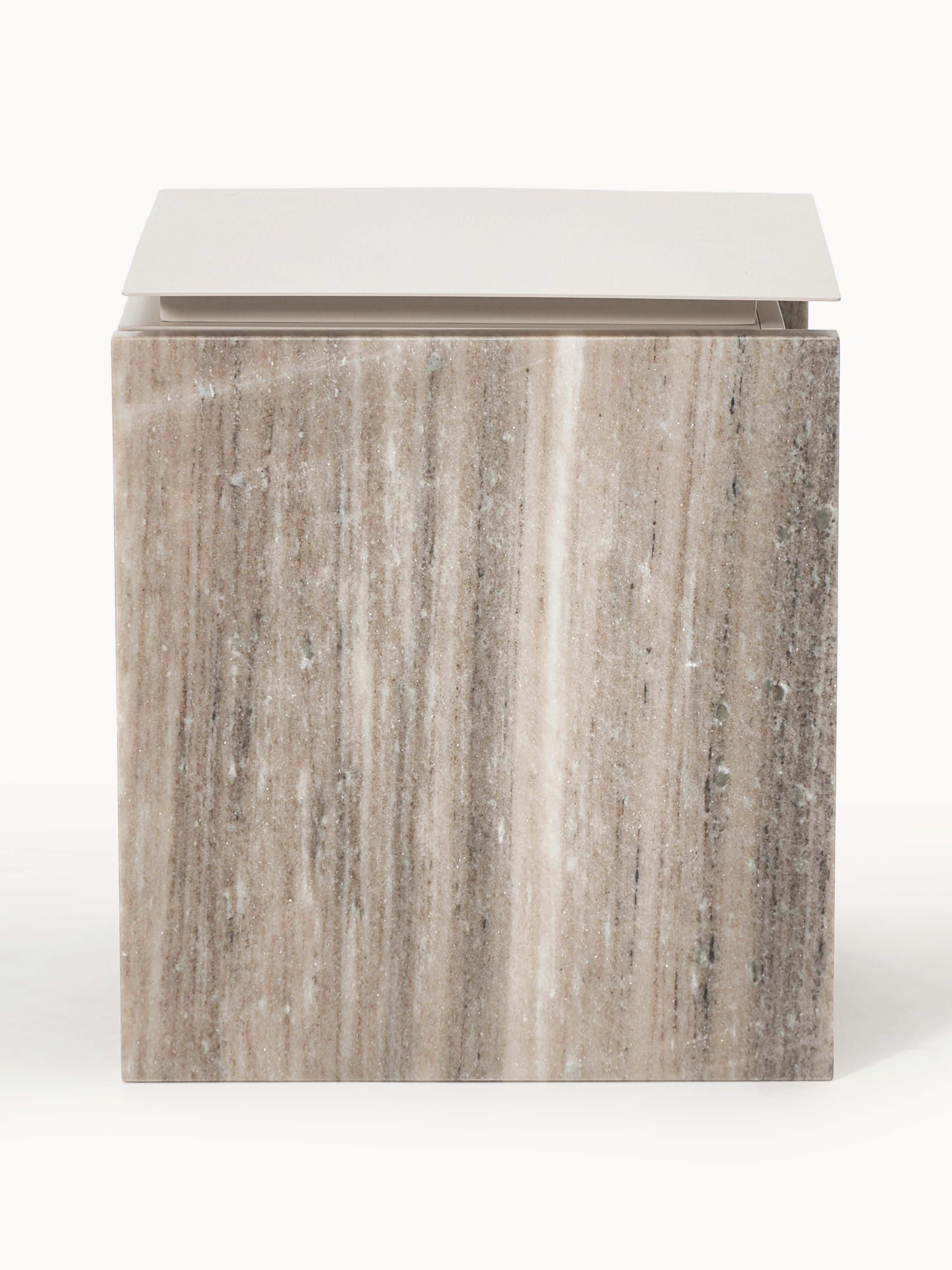 Bruce Marble and Metal Bedside Table