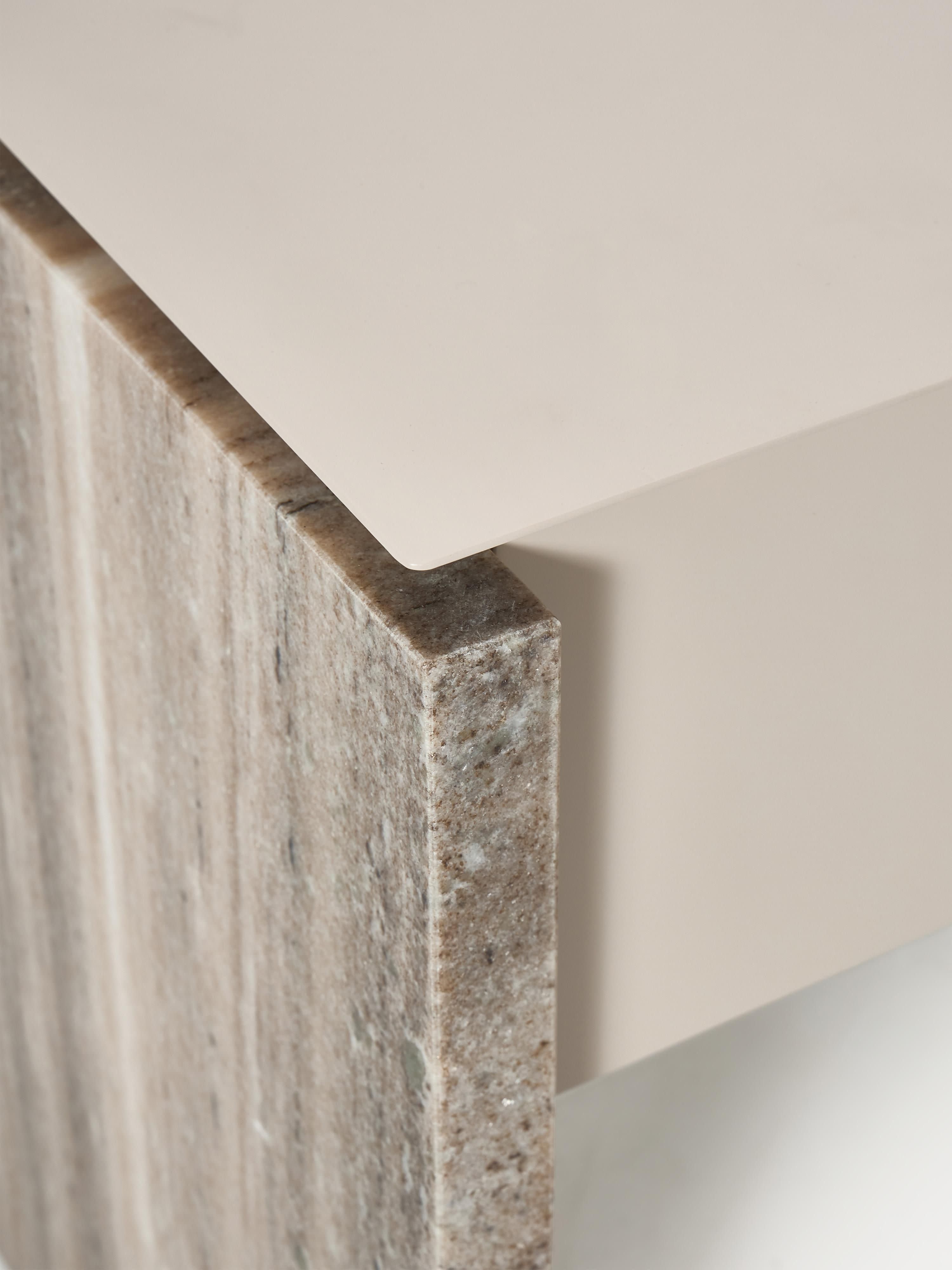 Bruce Marble and Metal Bedside Table