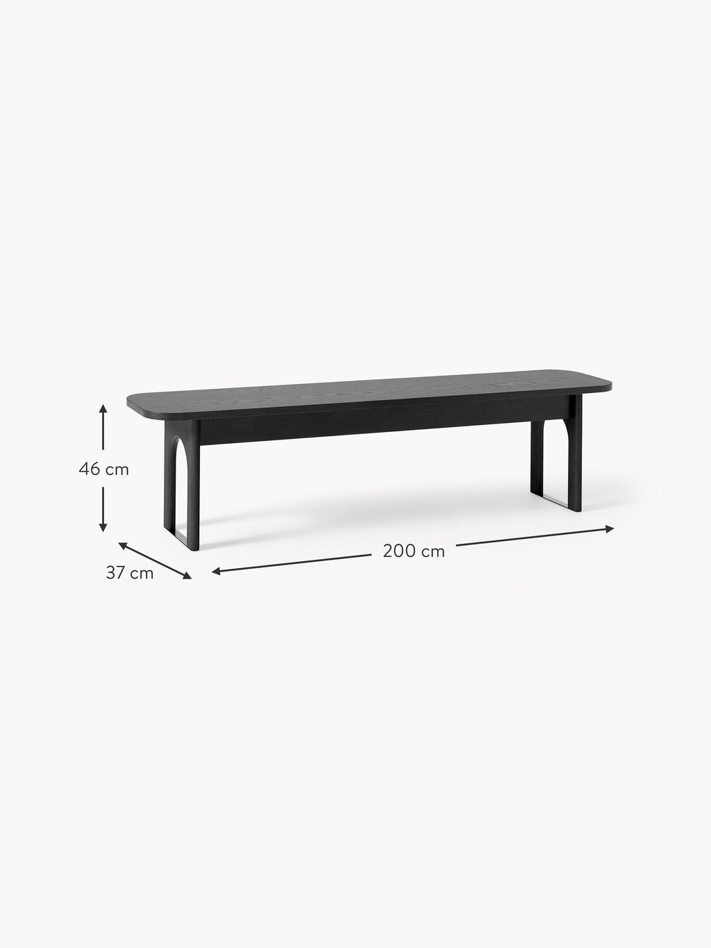 Apollo Wooden Bench, various sizes