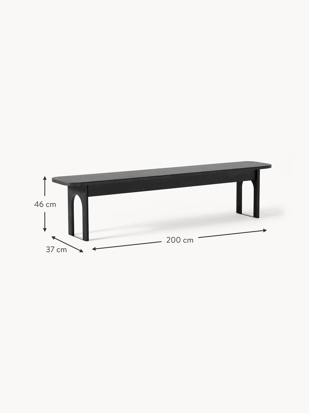 Apollo Wooden Bench, various sizes