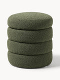 Gallery image 1 - Bouclé Upholstered Stool Alto with Storage Space