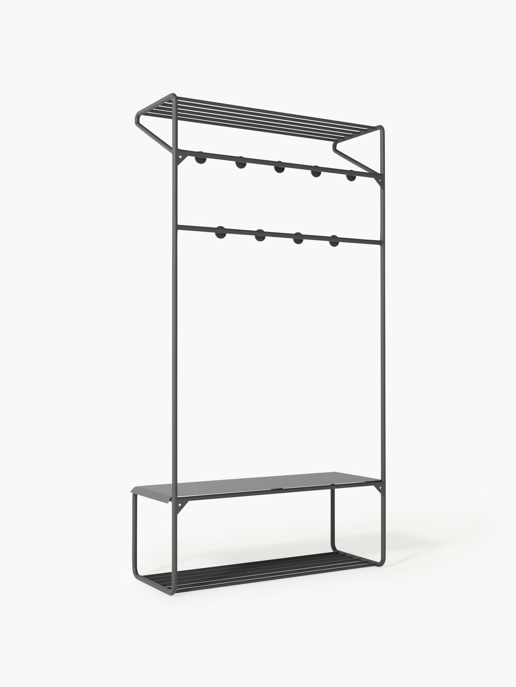 Nash Wall-Mounted Metal Coat Rack
