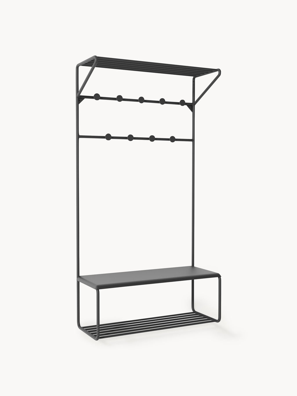 Gallery image 1 - Wall-Mounted Metal Coat Rack Nash