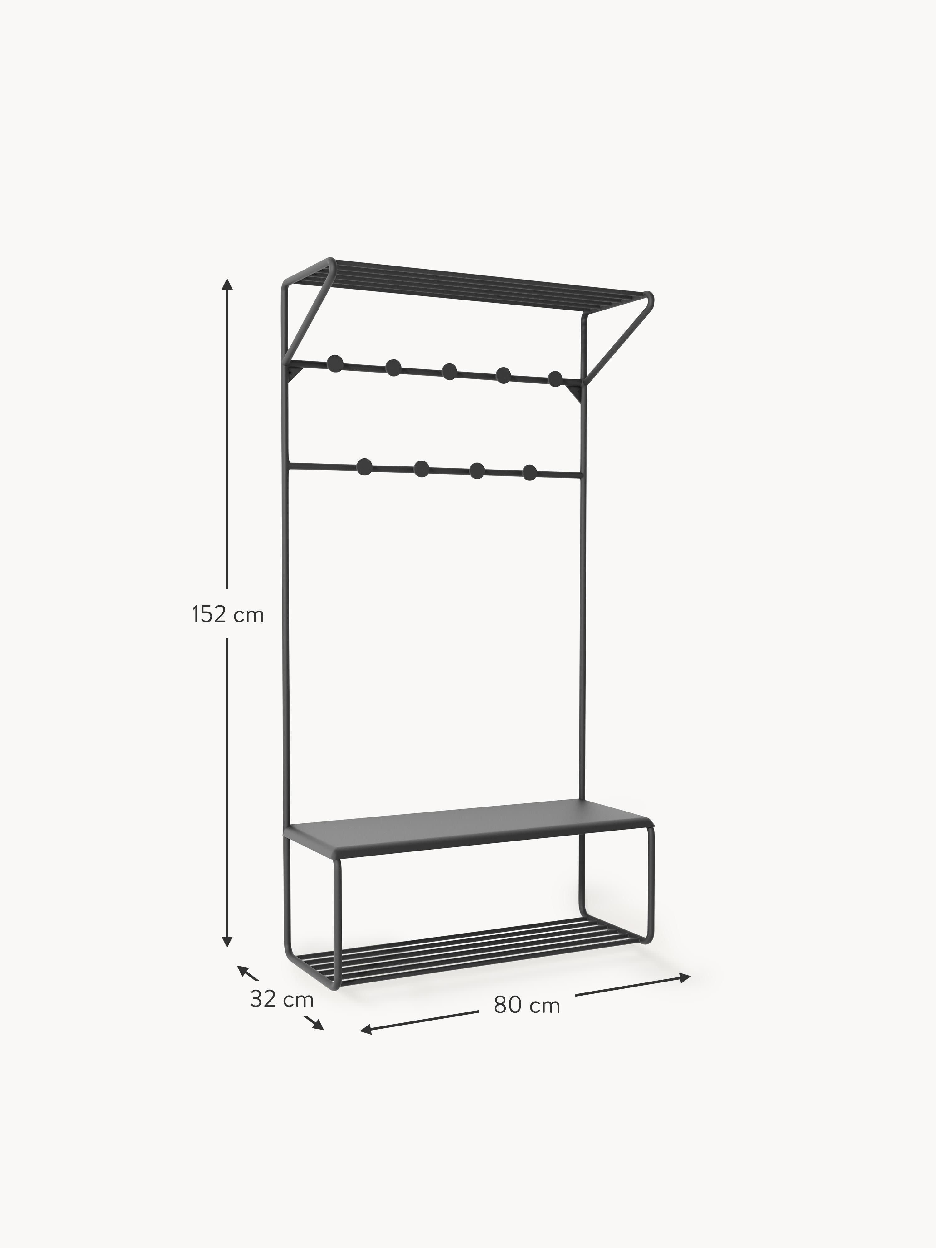 Nash Wall-Mounted Metal Coat Rack