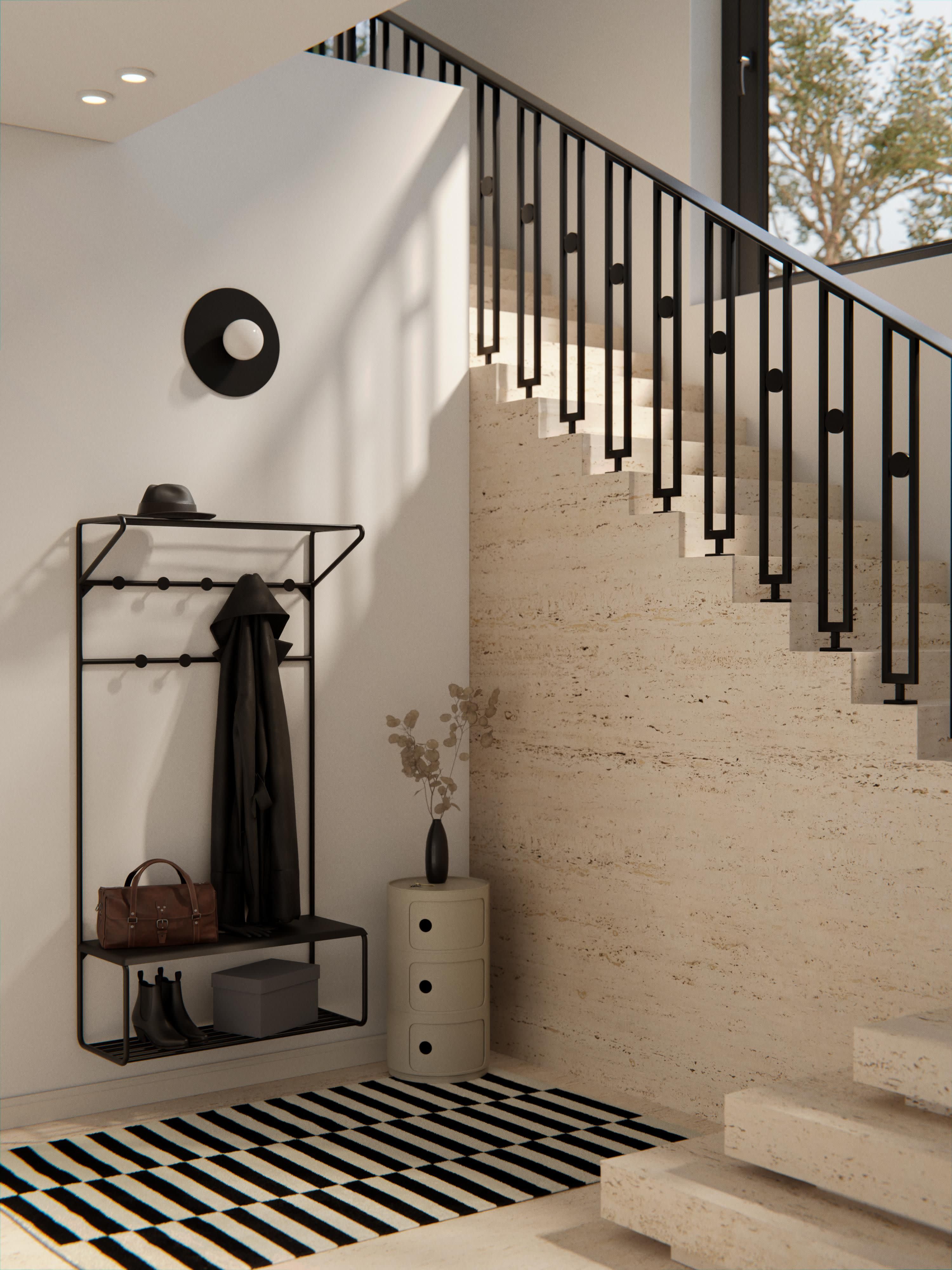 Nash Wall-Mounted Metal Coat Rack