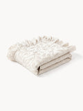 Gallery image 1 - Structured Cotton Blanket Clara with Ruffles and Floral Pattern
