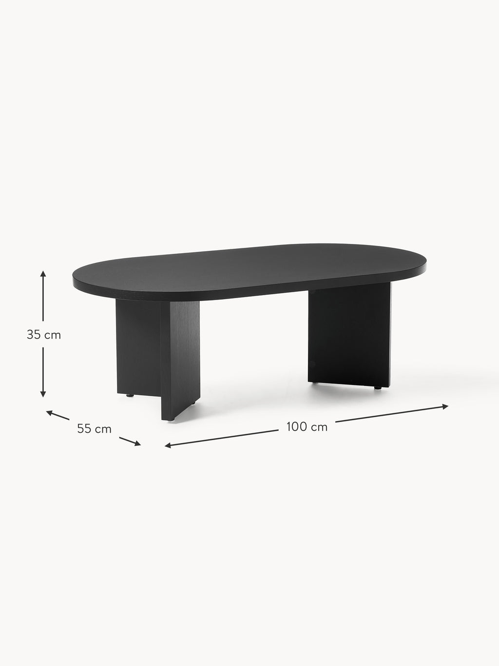 Toni Oval Wooden Coffee Table