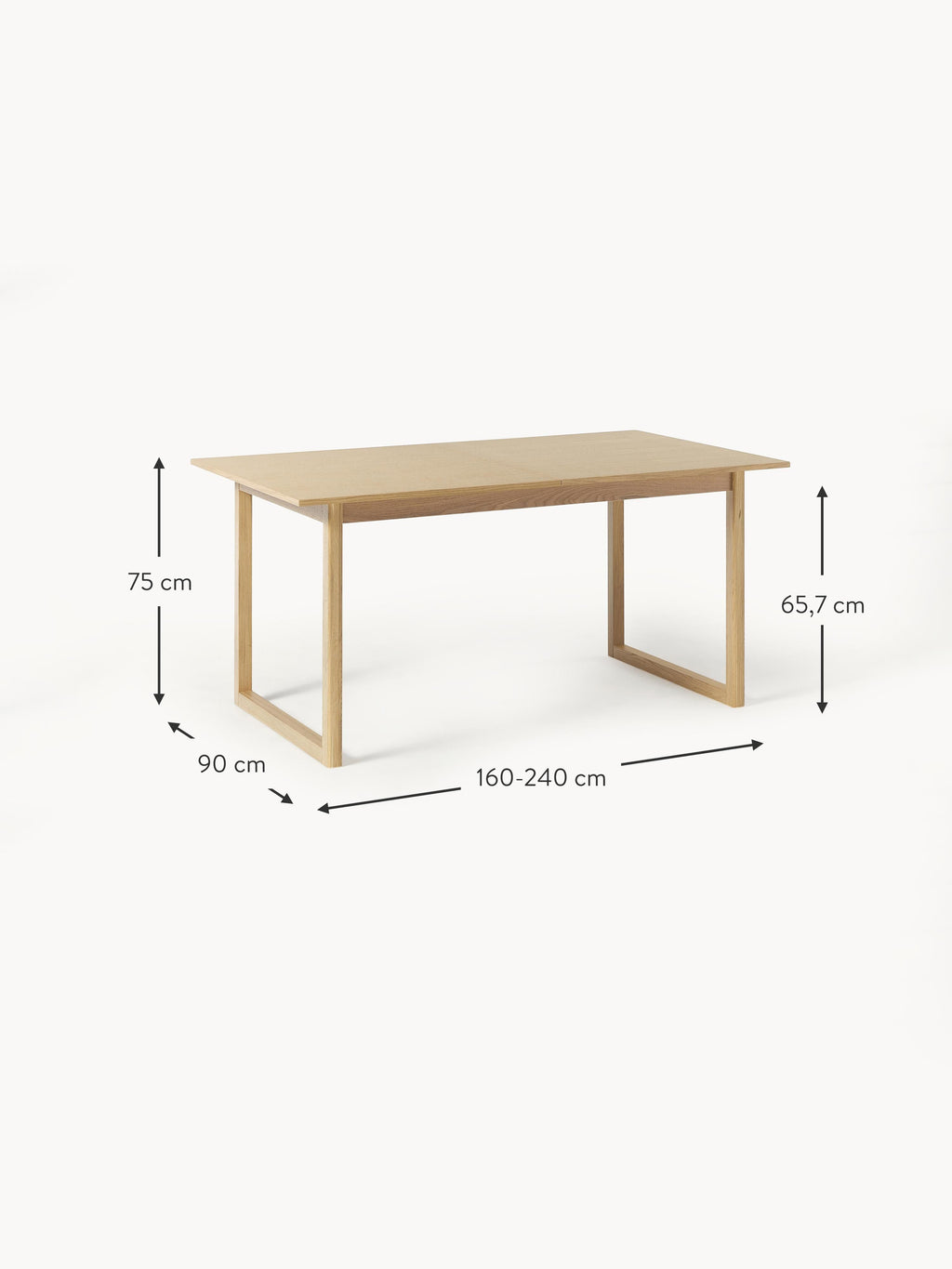 Calla Extendable Dining Table, in various sizes