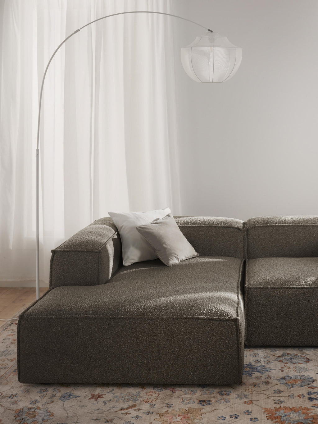 Lennon Bouclé Corner Chaise Module