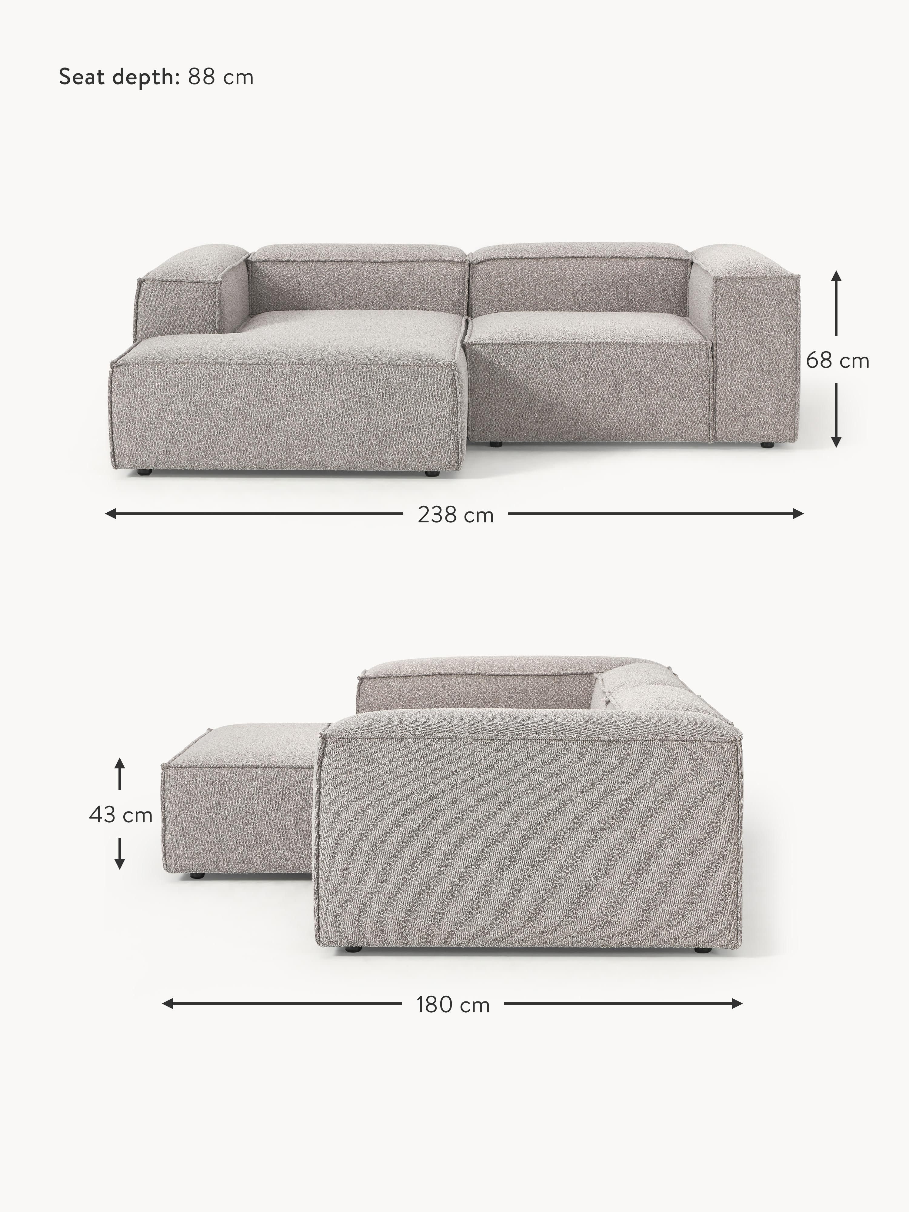 Lennon Bouclé Modular Corner Sofa (3-seater)
