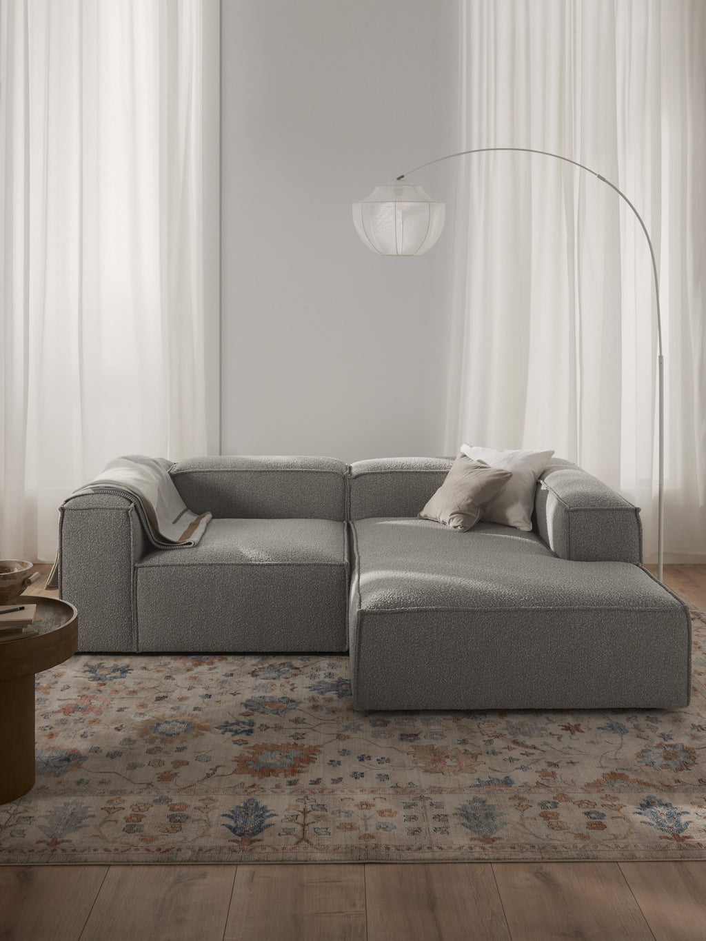 Lennon Bouclé Modular Corner Sofa (3-seater)