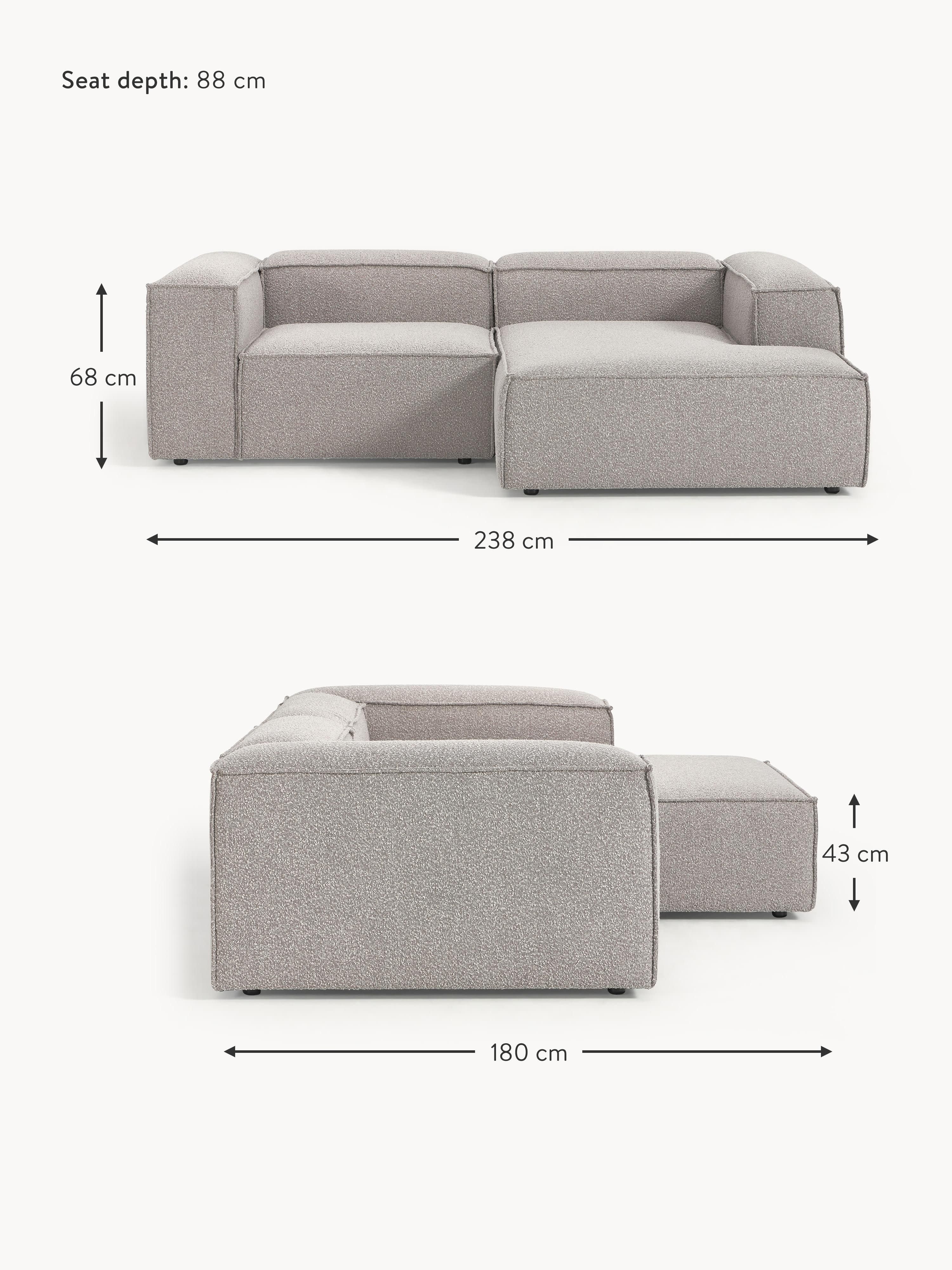 Lennon Bouclé Modular Corner Sofa (3-seater)