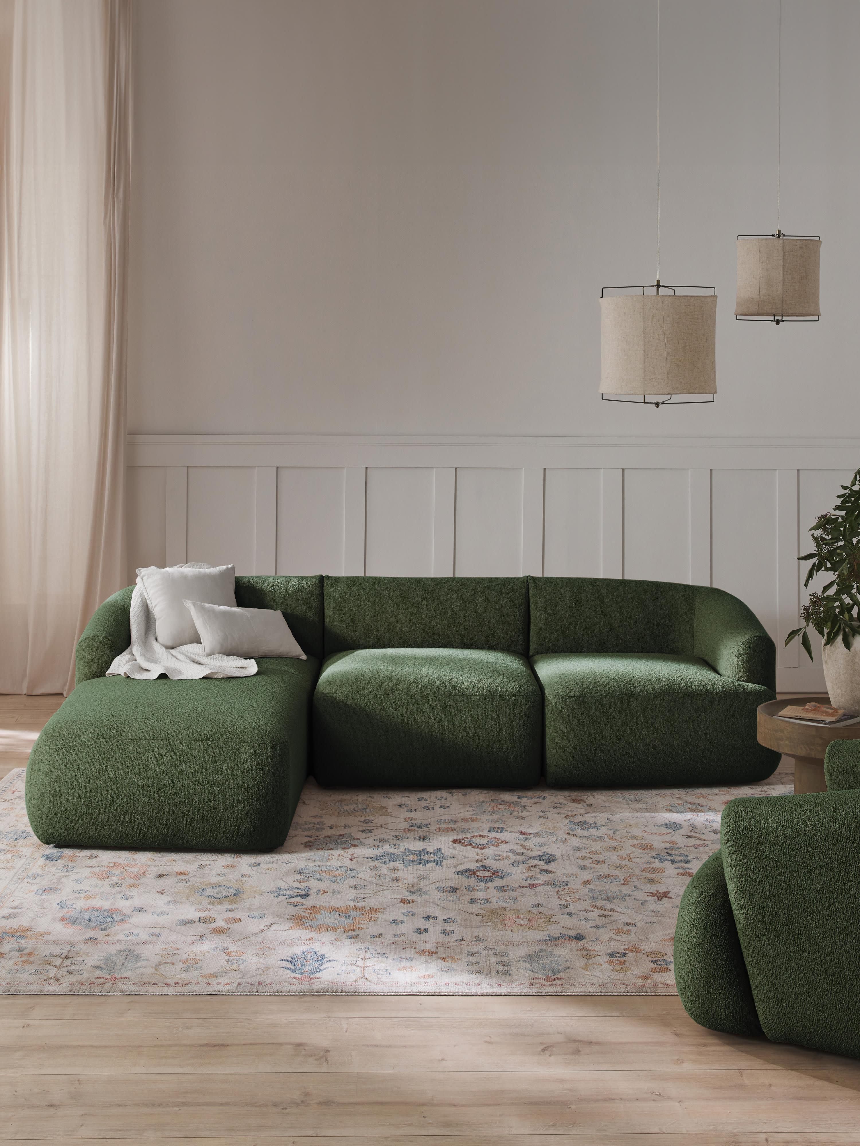 Sofia Modular Bouclé Corner Sofa (3-seater)