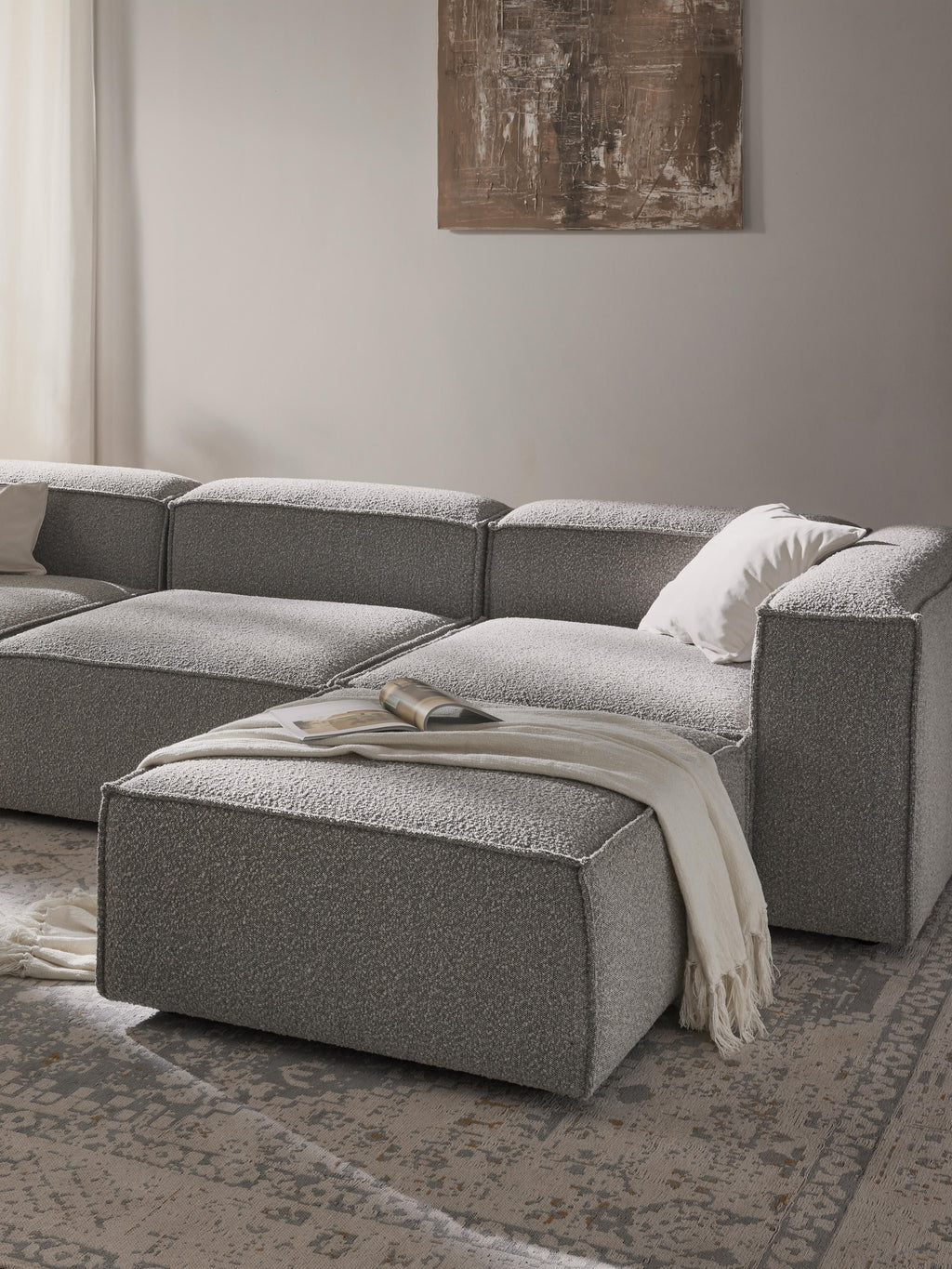 Lennon Bouclé Ottoman