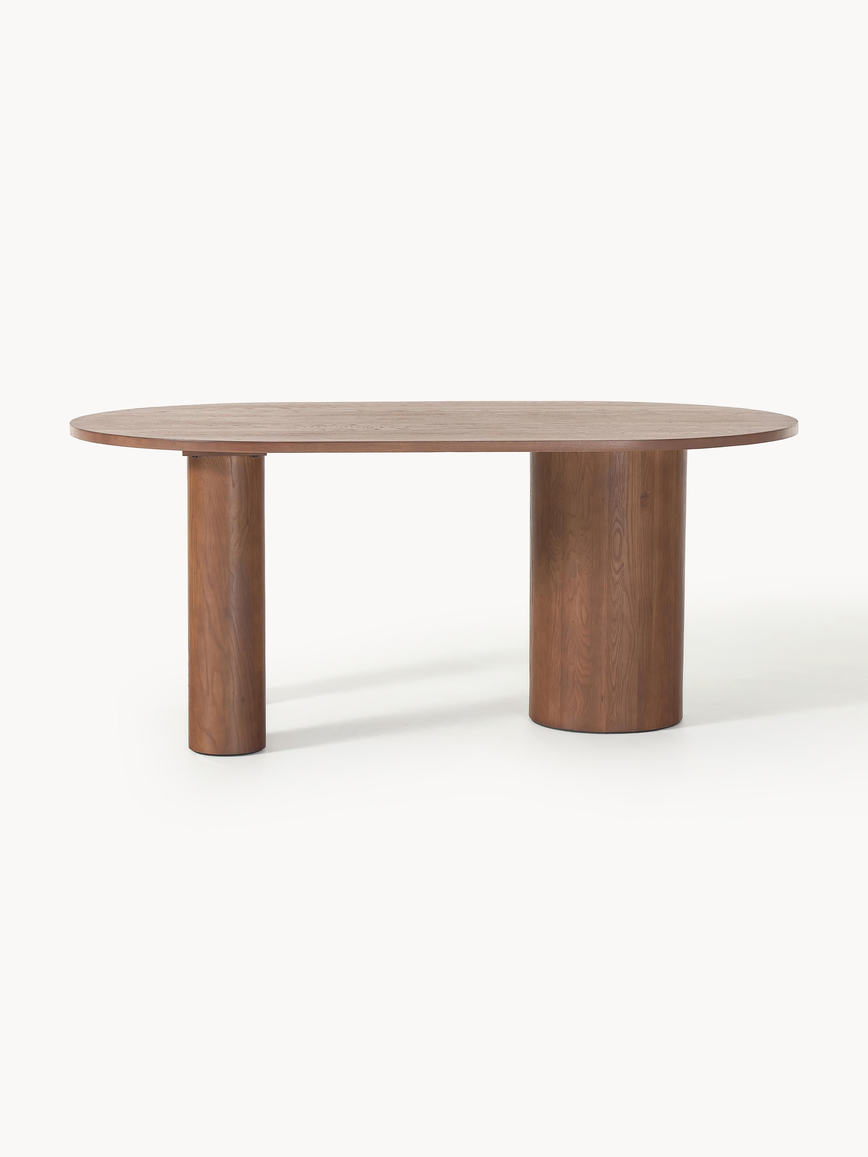 Dunia Oval Oak Wood Dining Table, in various sizes