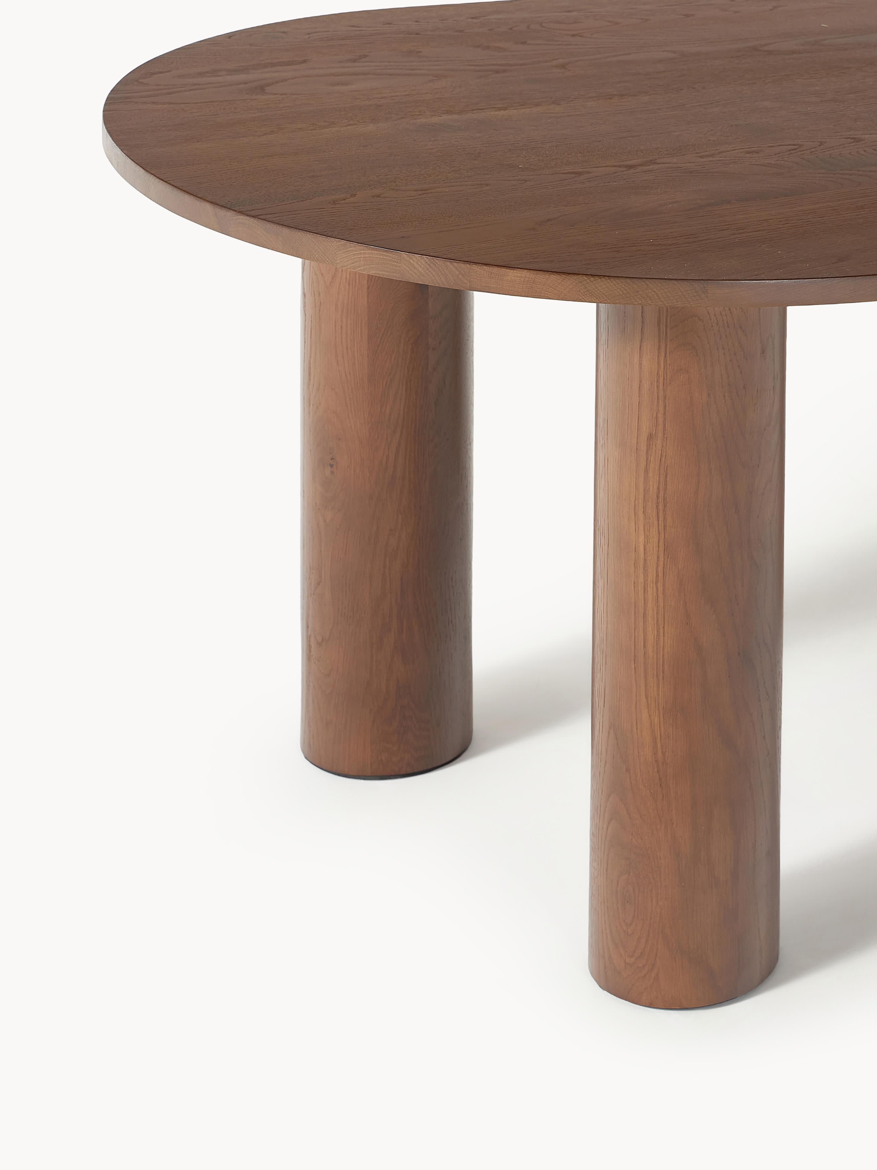 Dunia Oval Oak Wood Dining Table, in various sizes