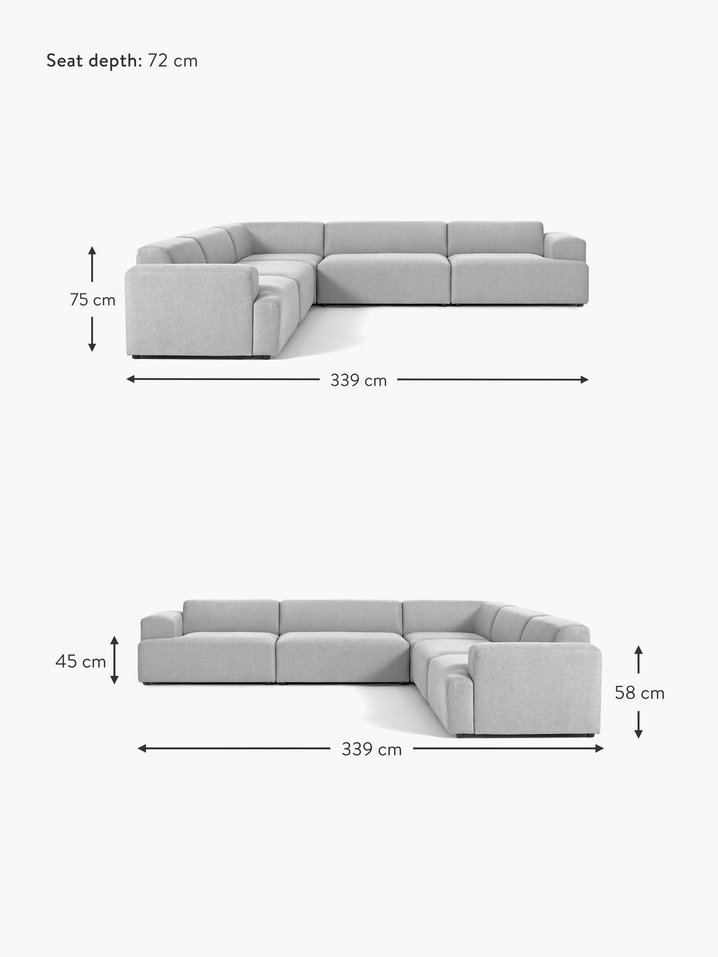 Melva Corner Sofa (4-seater)