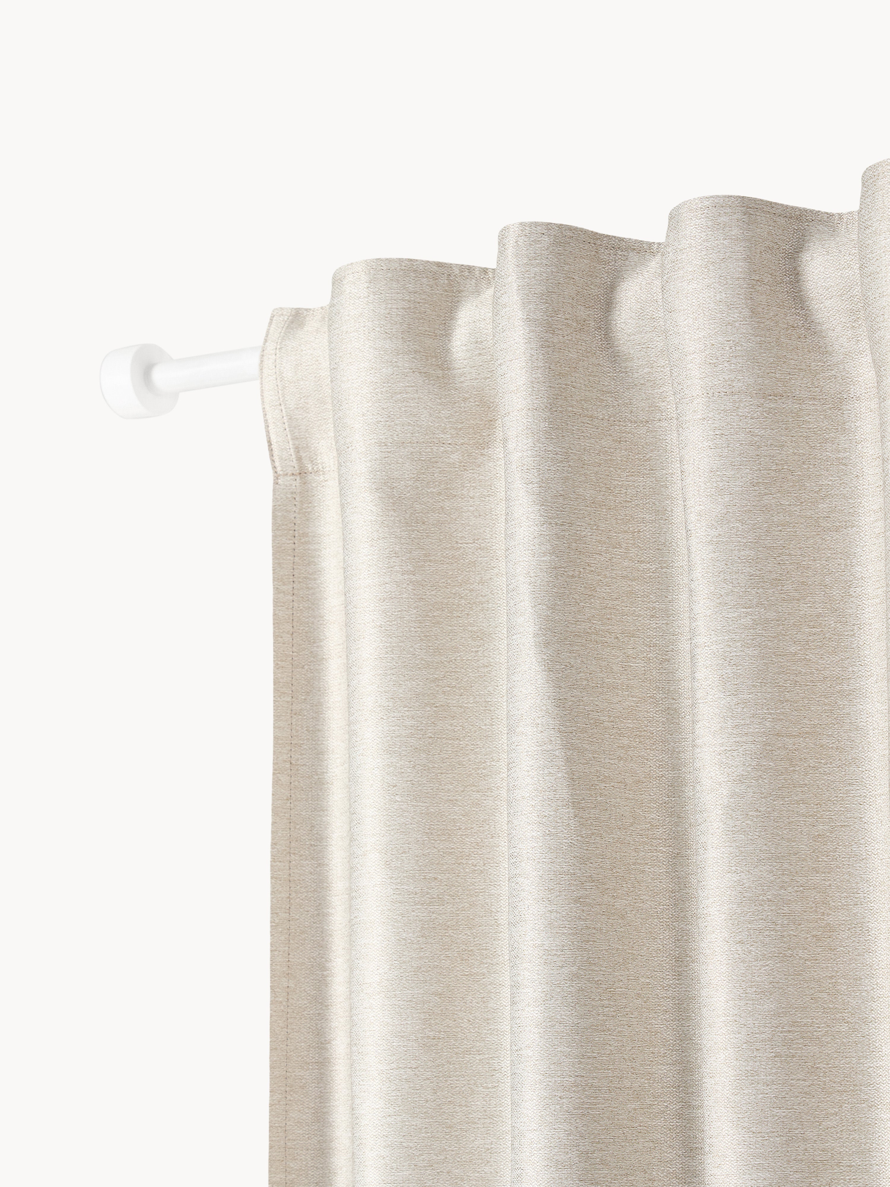 Asher Blackout Multi-Band Curtains, Set of 2, W 140 cm
