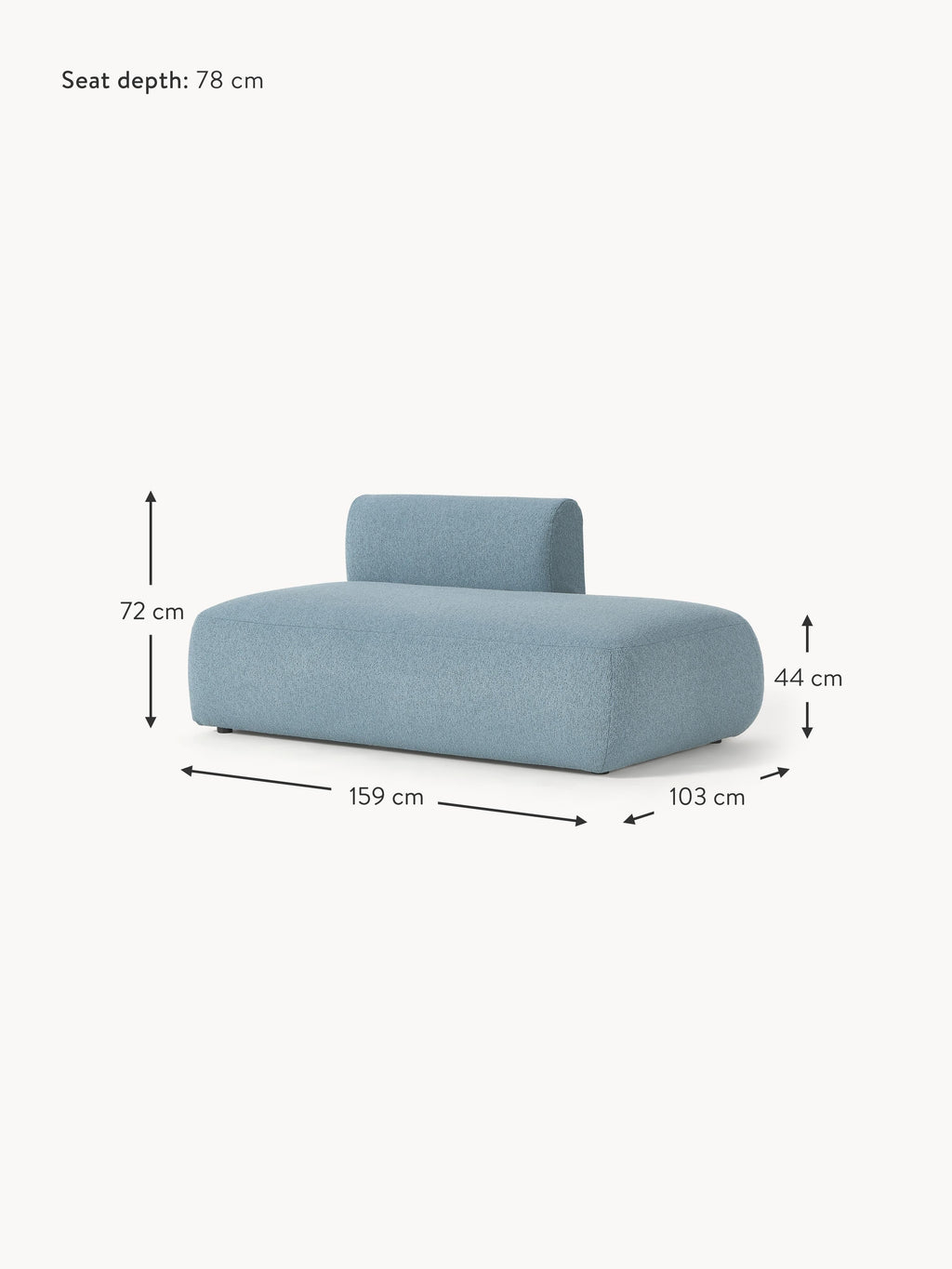 Sofia Bouclé Chaise Module